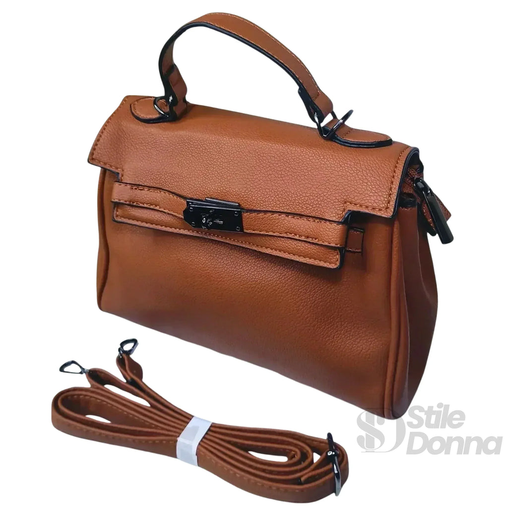 MS-8800 Borsa Donna Ecopelle Marrone 17 cm