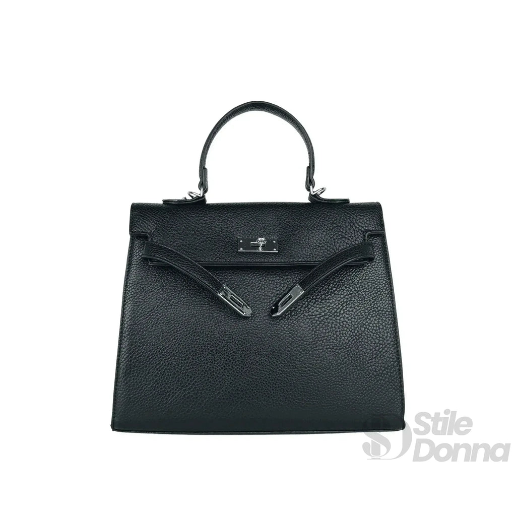 Borsa Gialla Con Dettagli In Metallo Argentato In Ecopelle Con Fodera In Microfibra