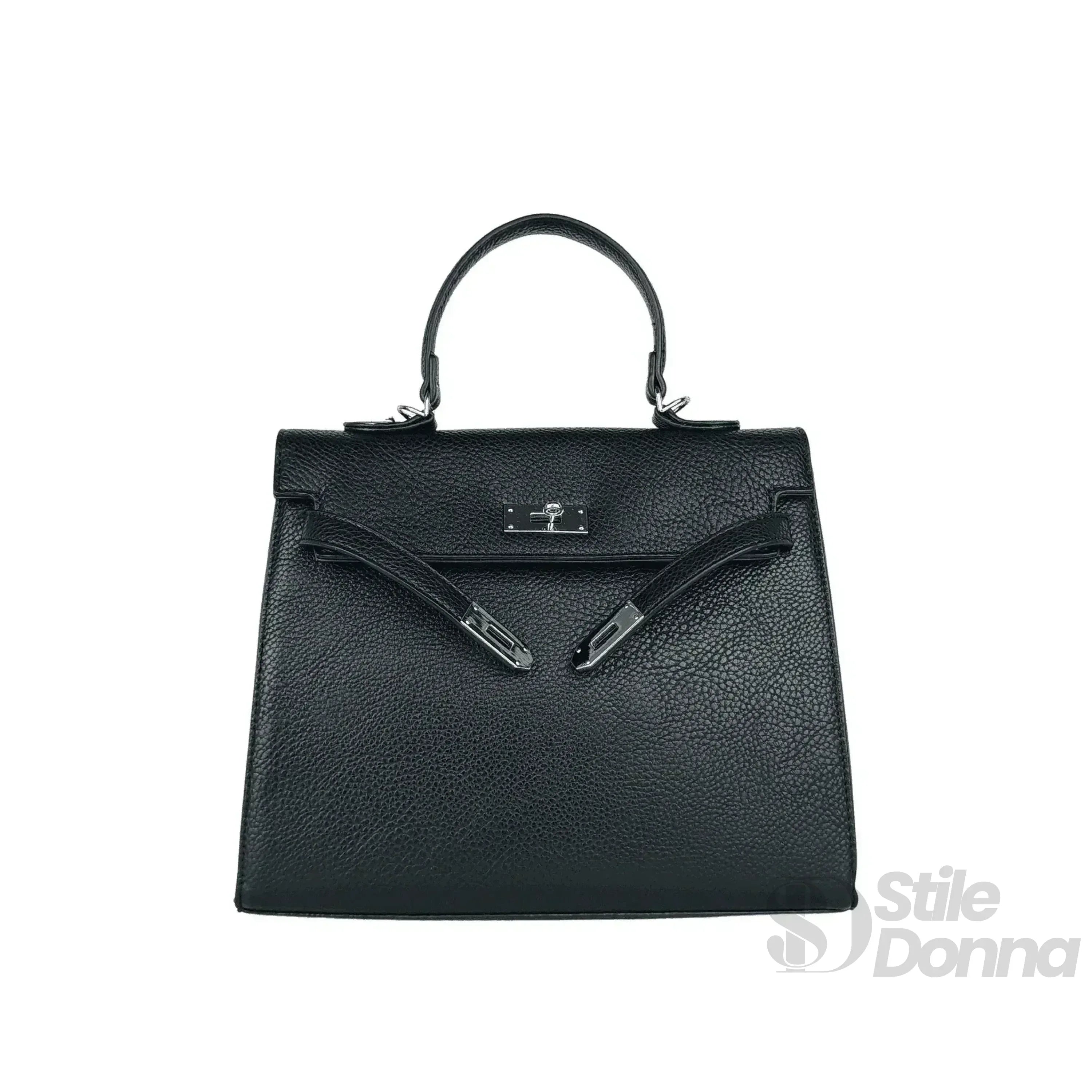 Borsa Gialla Con Dettagli In Metallo Argentato In Ecopelle Con Fodera In Microfibra