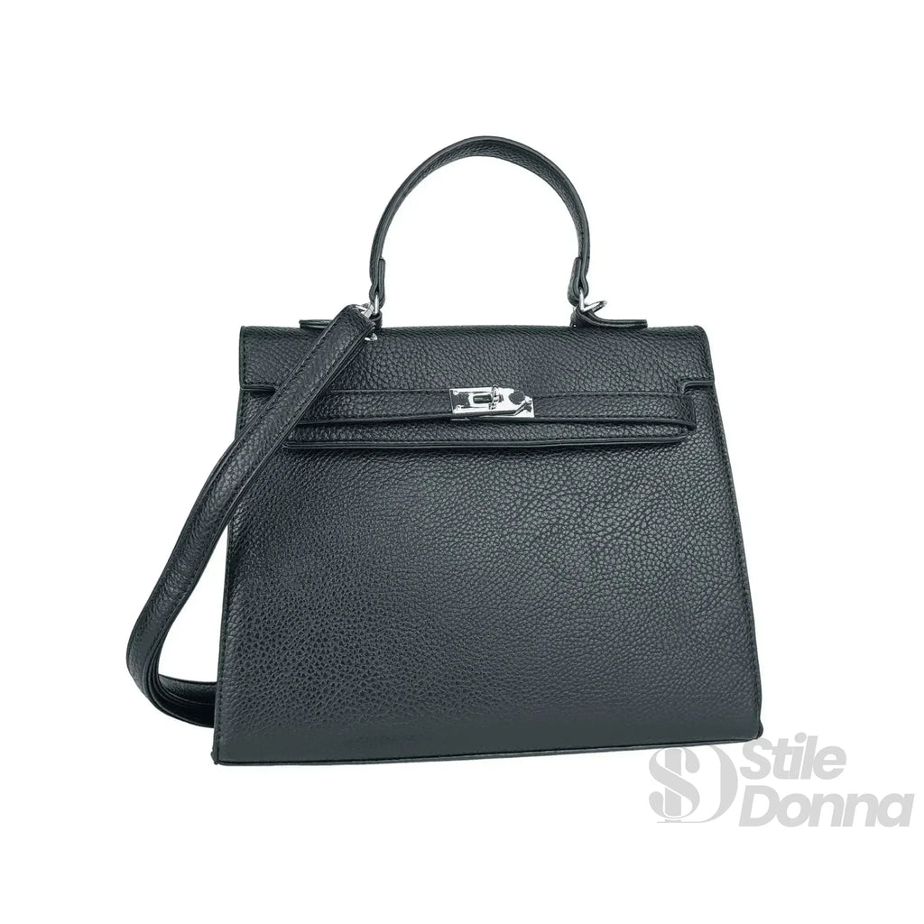 Borsa Gialla Con Dettagli In Metallo Argentato In Ecopelle Con Fodera In Microfibra
