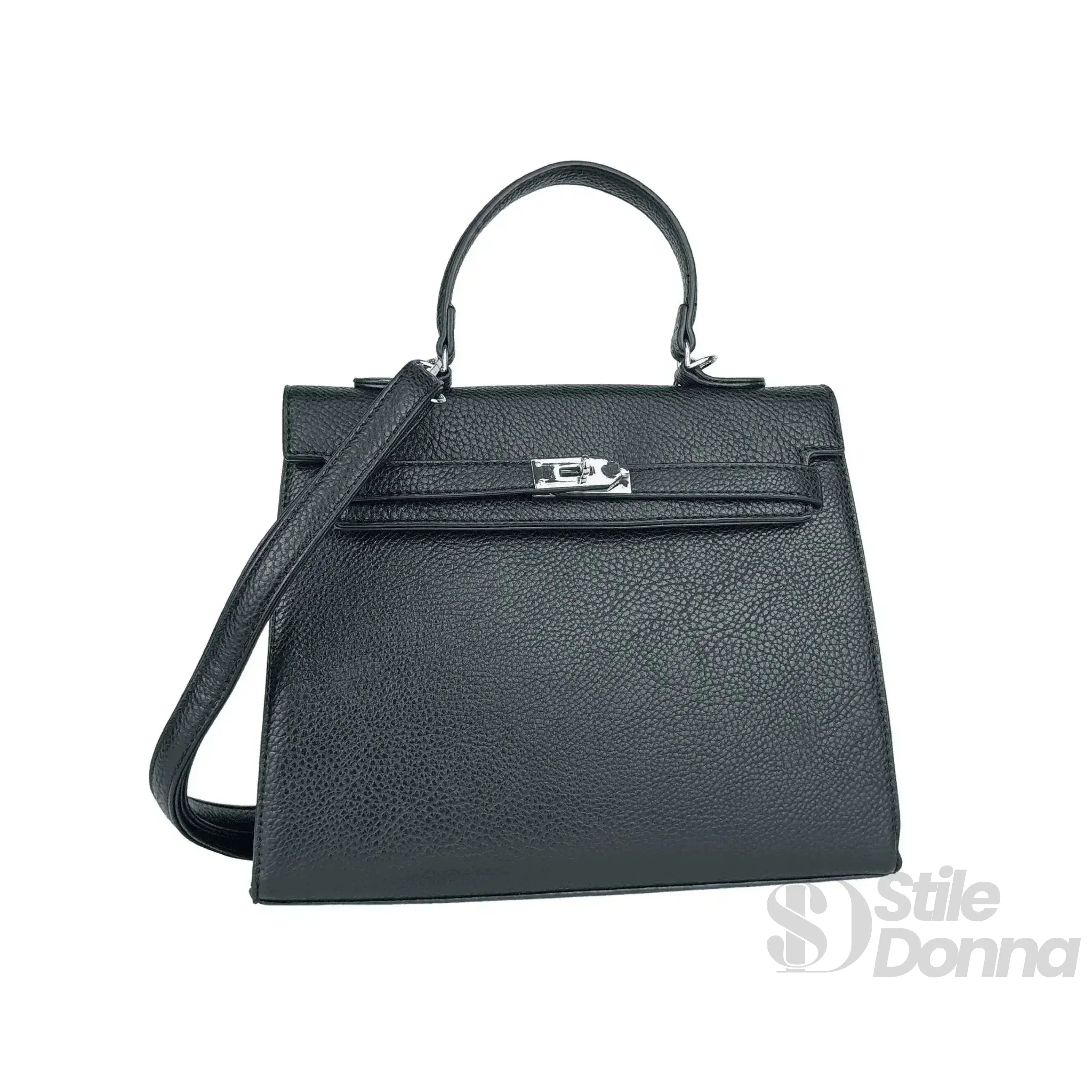 Borsa Gialla Con Dettagli In Metallo Argentato In Ecopelle Con Fodera In Microfibra