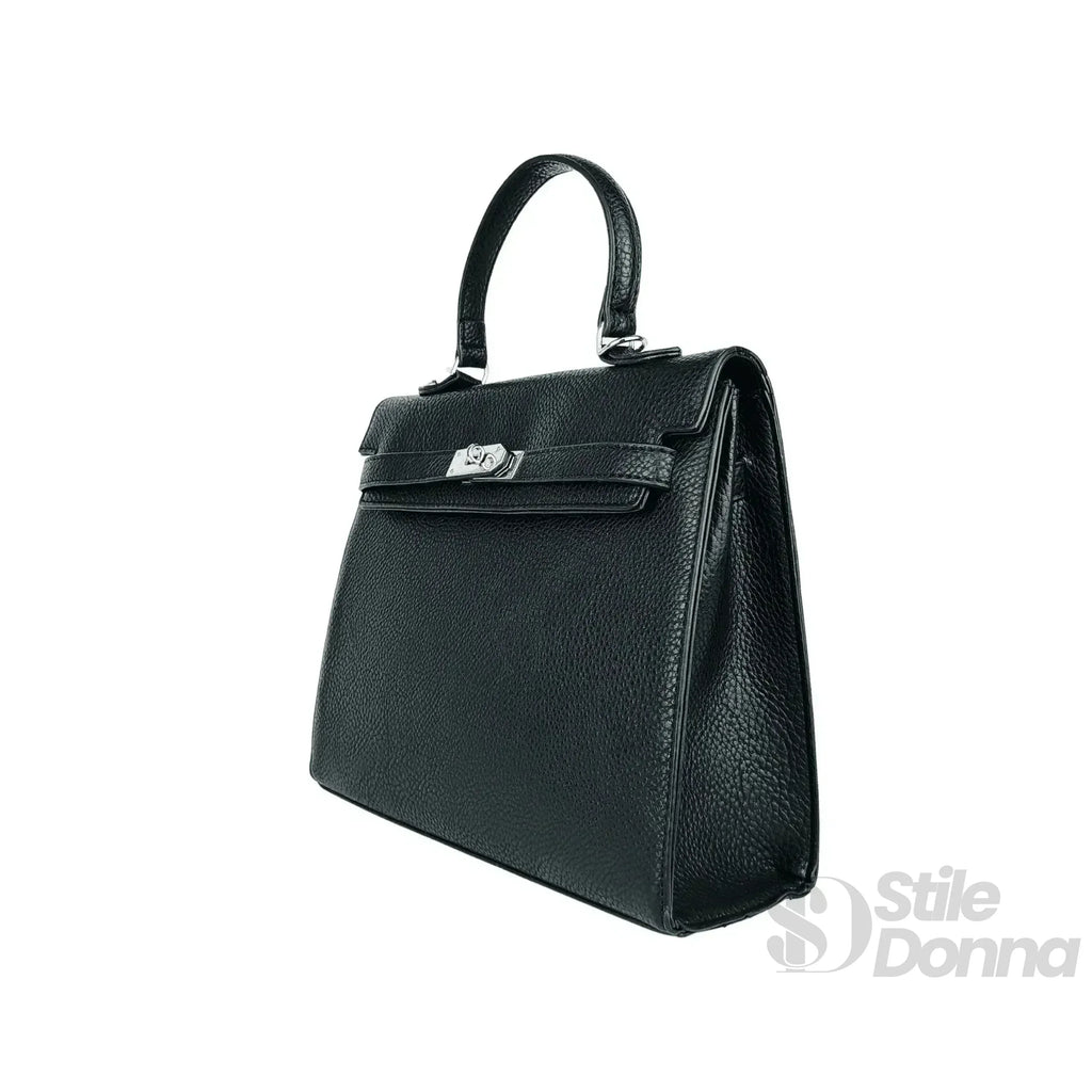 Borsa Gialla Con Dettagli In Metallo Argentato In Ecopelle Con Fodera In Microfibra