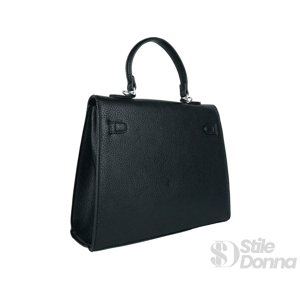 Borsa Gialla Con Dettagli In Metallo Argentato In Ecopelle Con Fodera In Microfibra