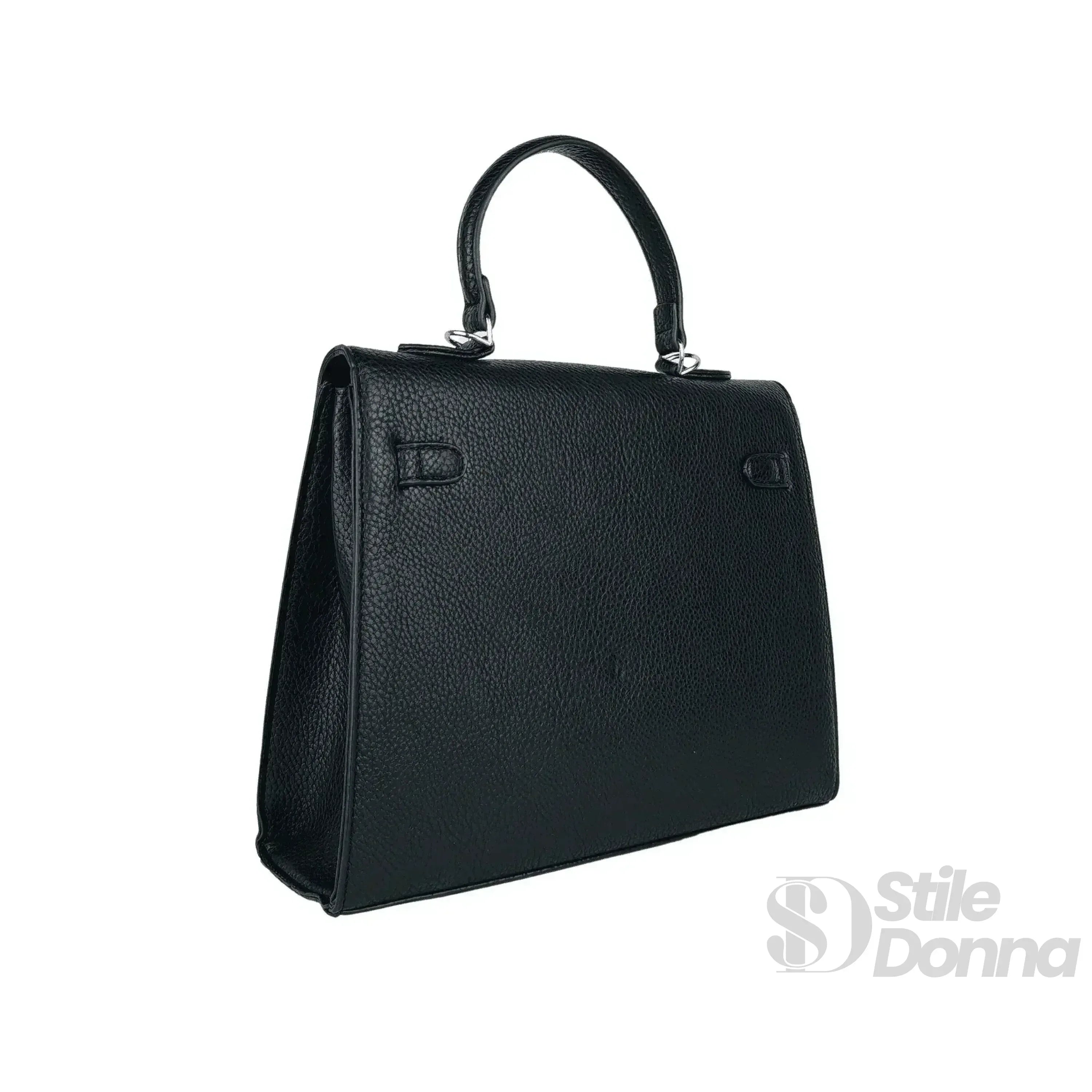 Borsa Gialla Con Dettagli In Metallo Argentato In Ecopelle Con Fodera In Microfibra