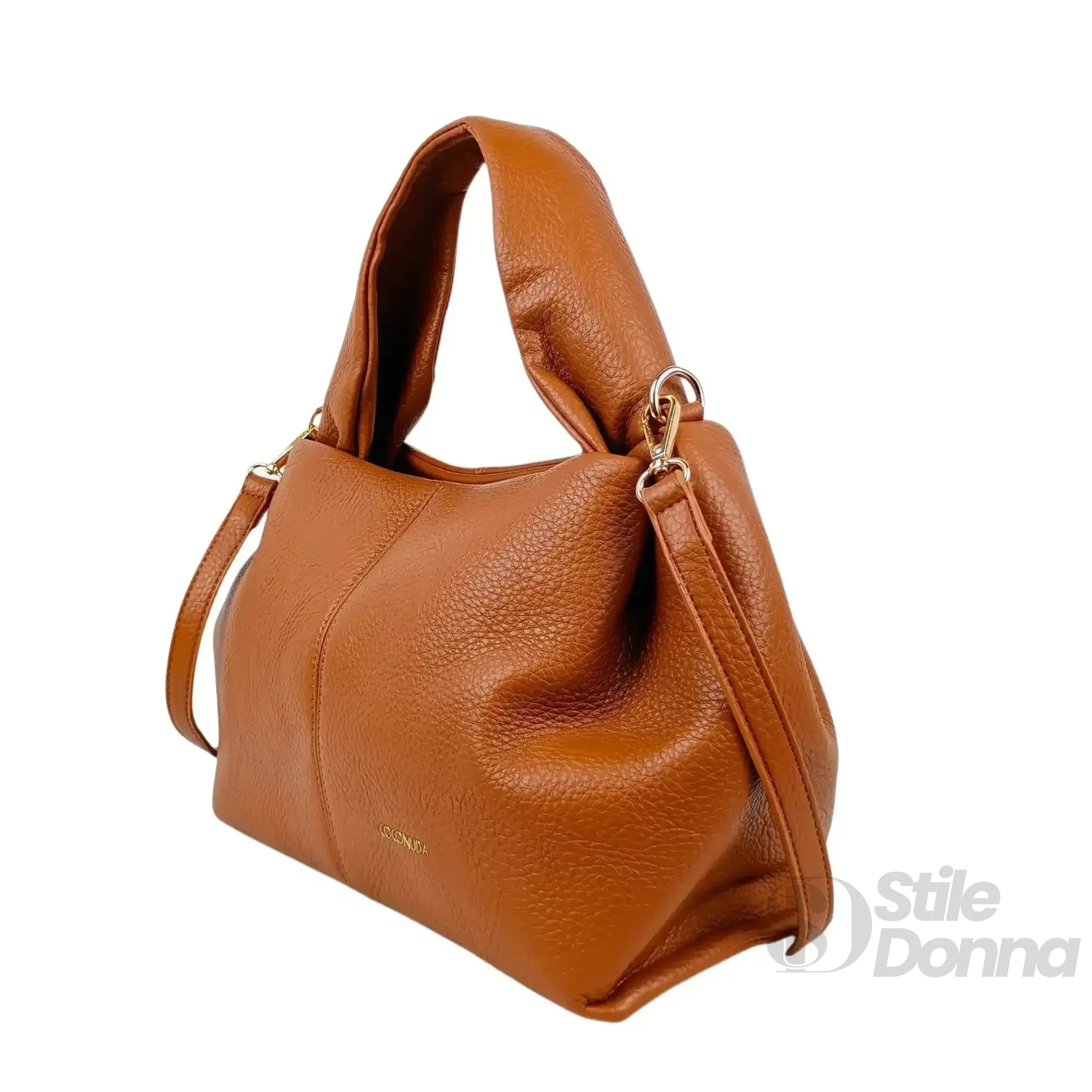 Coconuda Borsa Hobo Marrone Ecopelle Pebbled