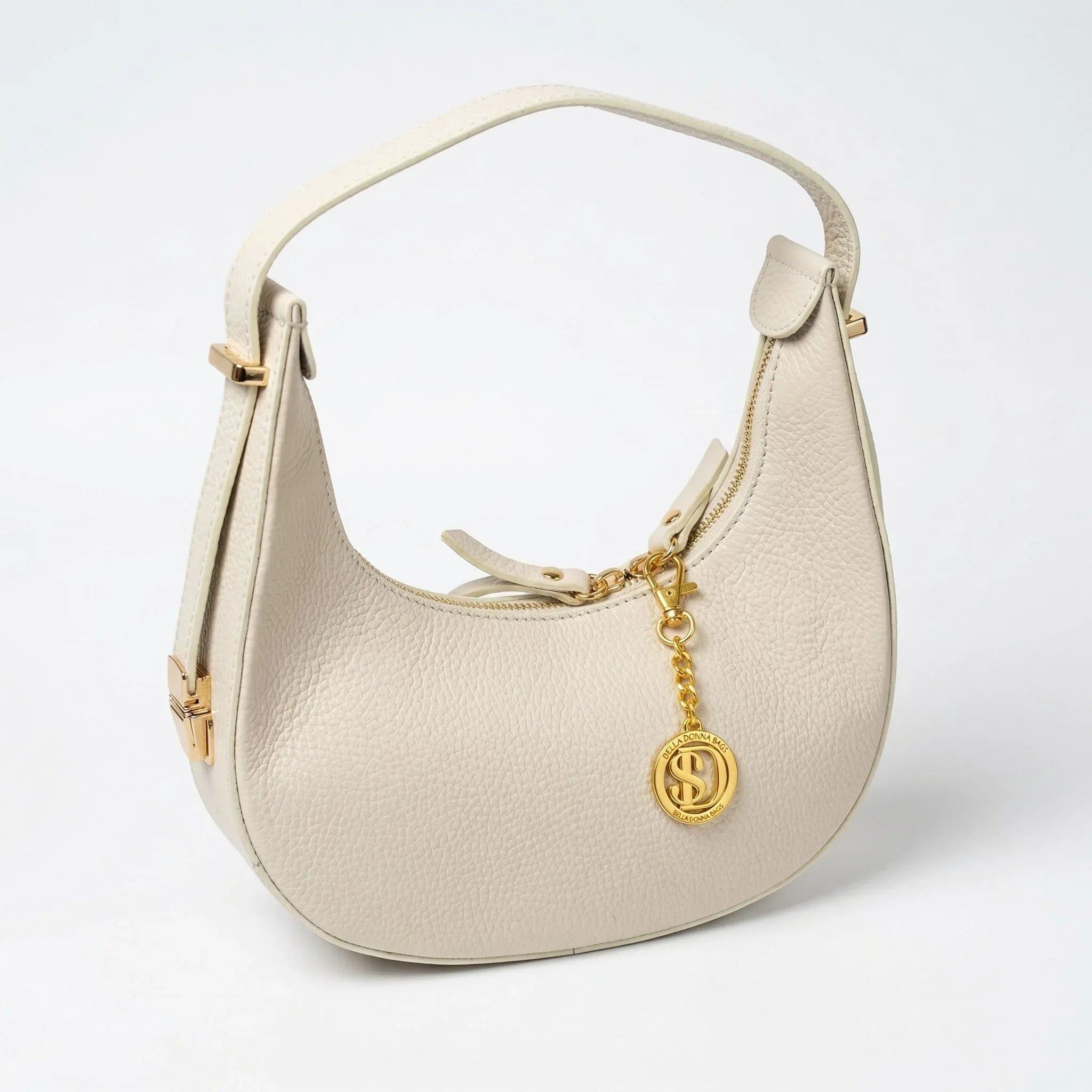 Elite Borsa Hobo Donna In Vera Pelle Con Fodera Tessuto Prodotta In Italia Modello Classico