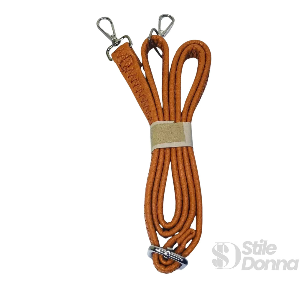 Borsa Hobo In Ecopelle Marrone MS 6569 Con Chiusura A Zip Tracolla Regolabile Per Uso Quotidiano