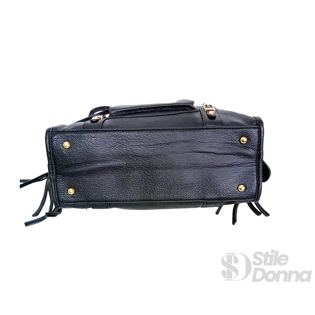 Borsa In Ecopelle Con Ferrure Dorata