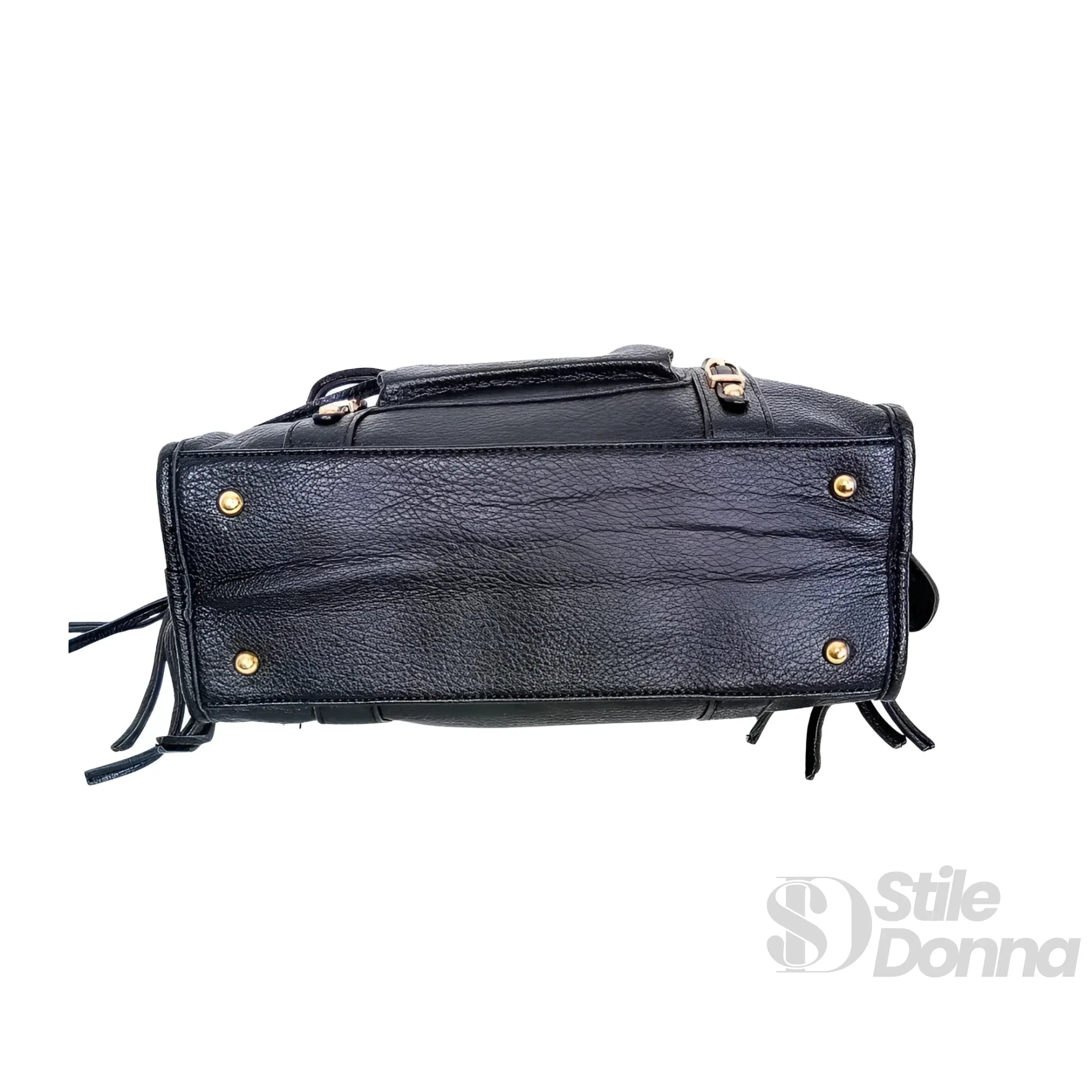 Borsa In Ecopelle Con Ferrure Dorata