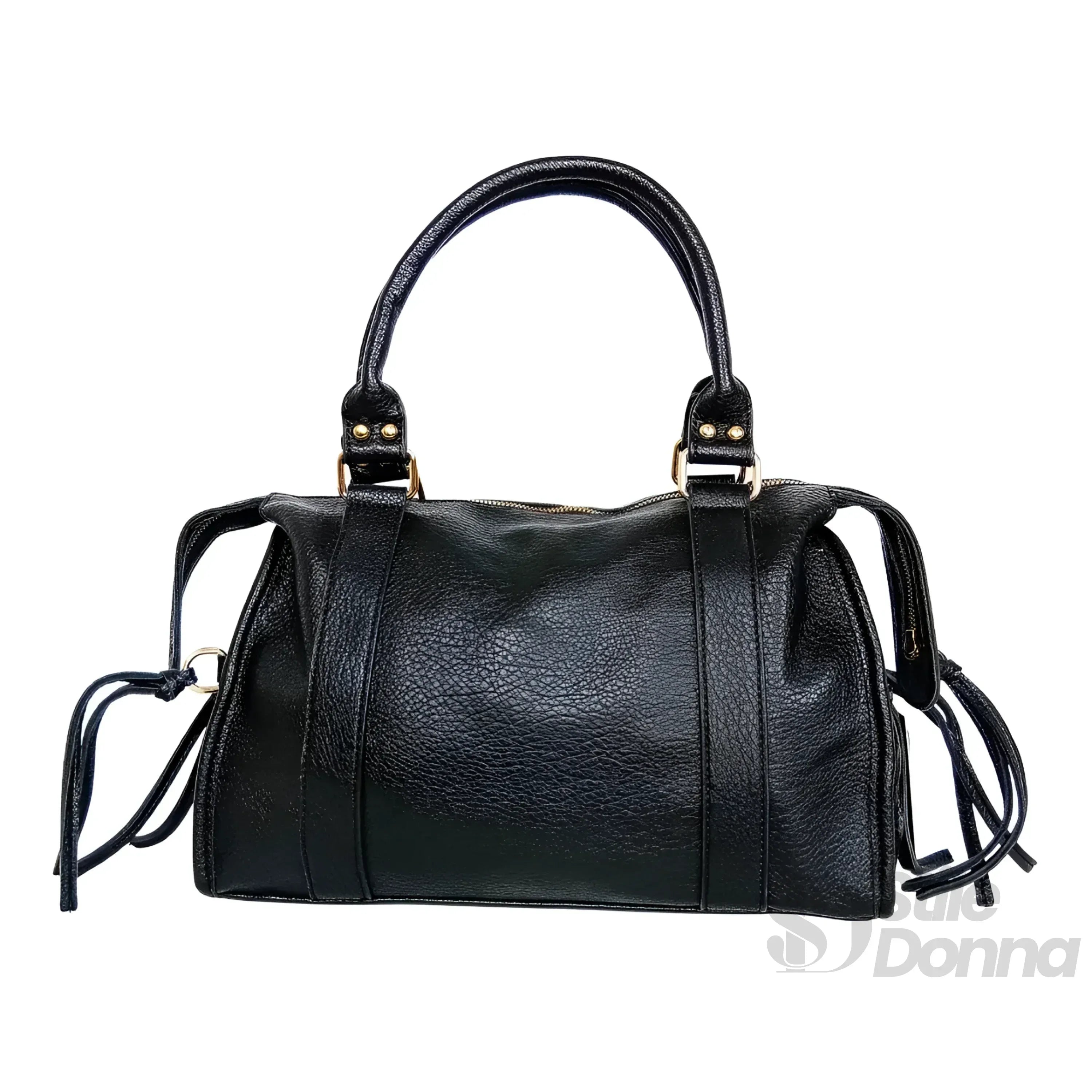 Borsa In Ecopelle Con Ferrure Dorata