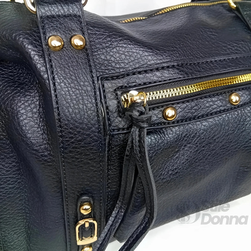 Borsa In Ecopelle Con Ferrure Dorata