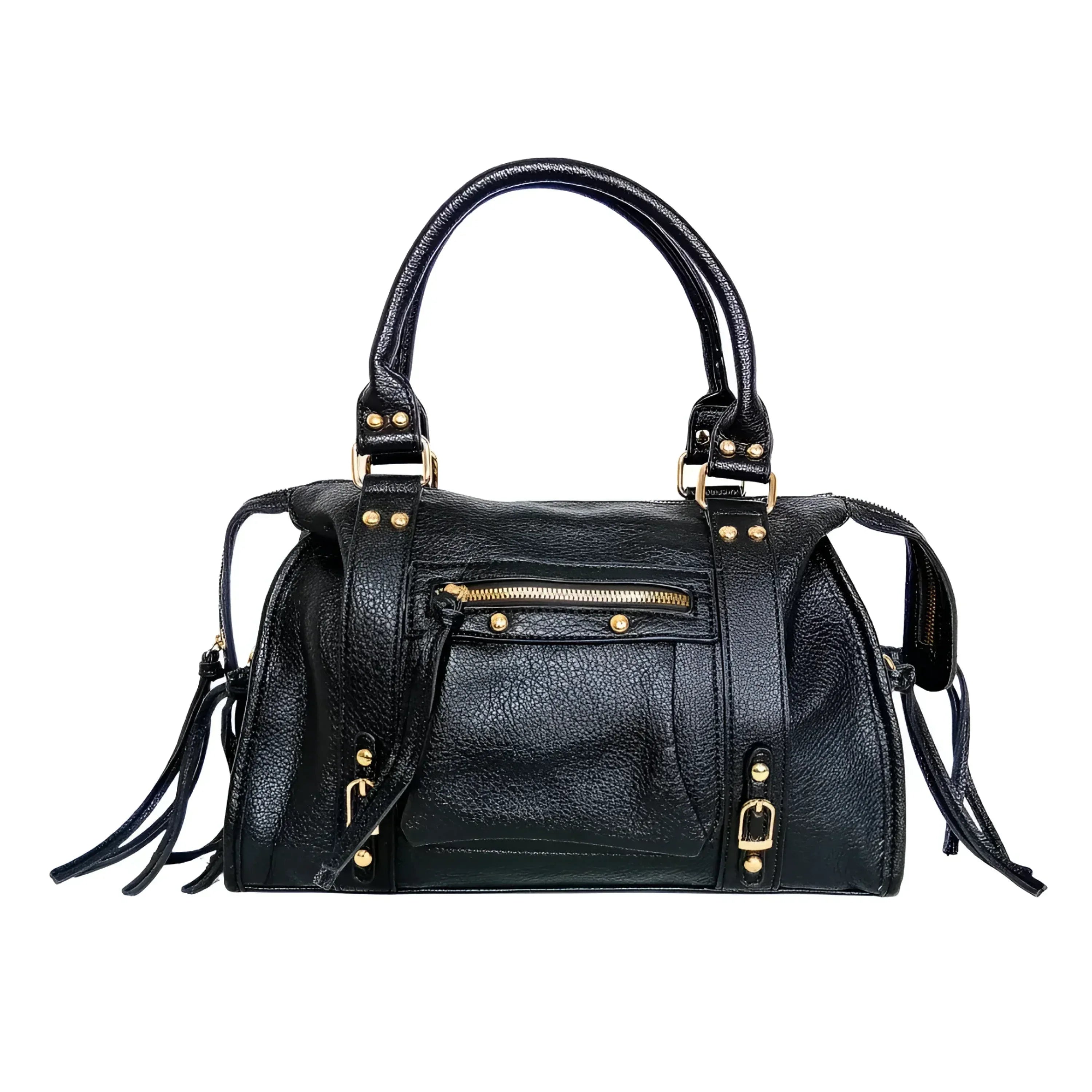 Borsa In Ecopelle Con Ferrure Dorata