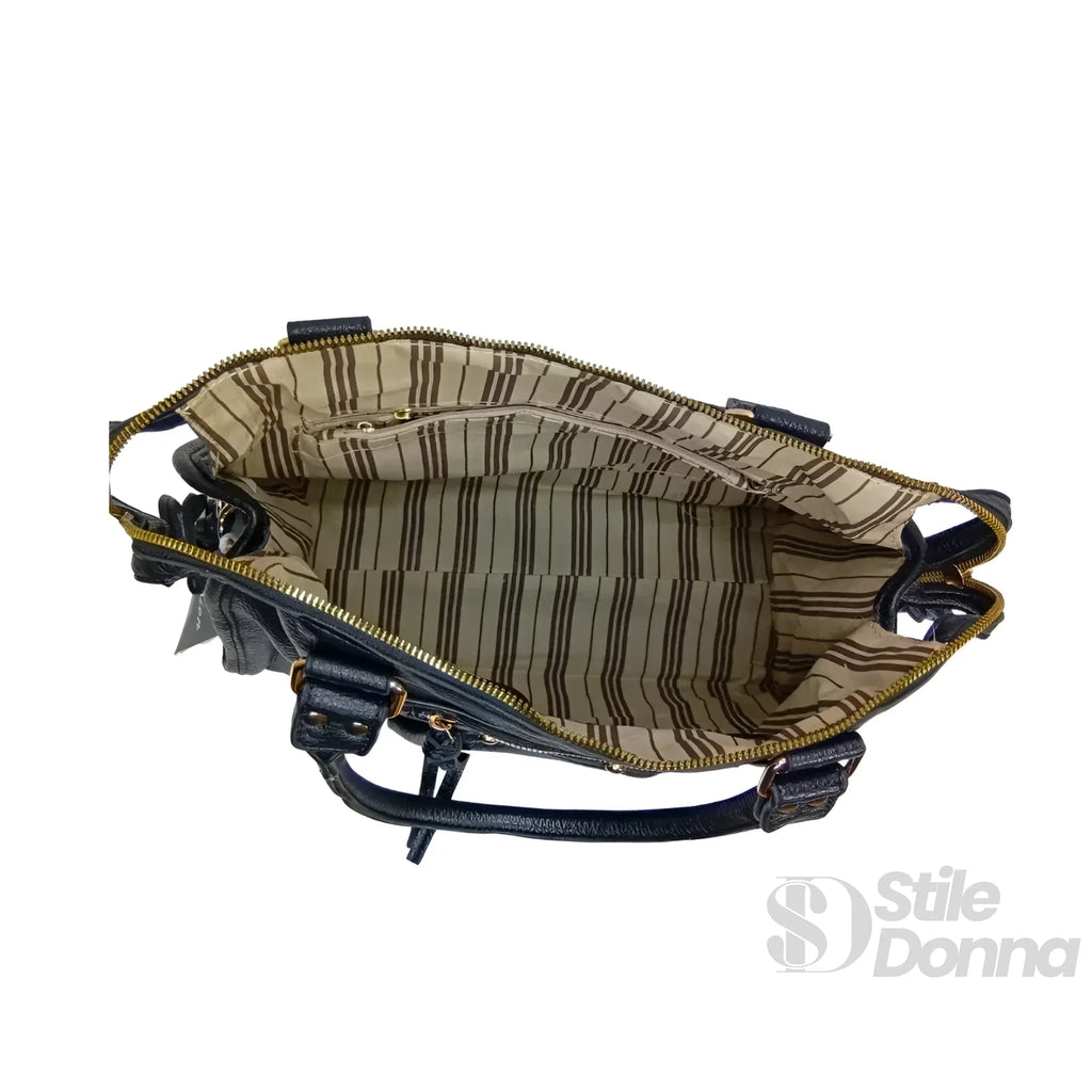 Borsa In Ecopelle Con Ferrure Dorata