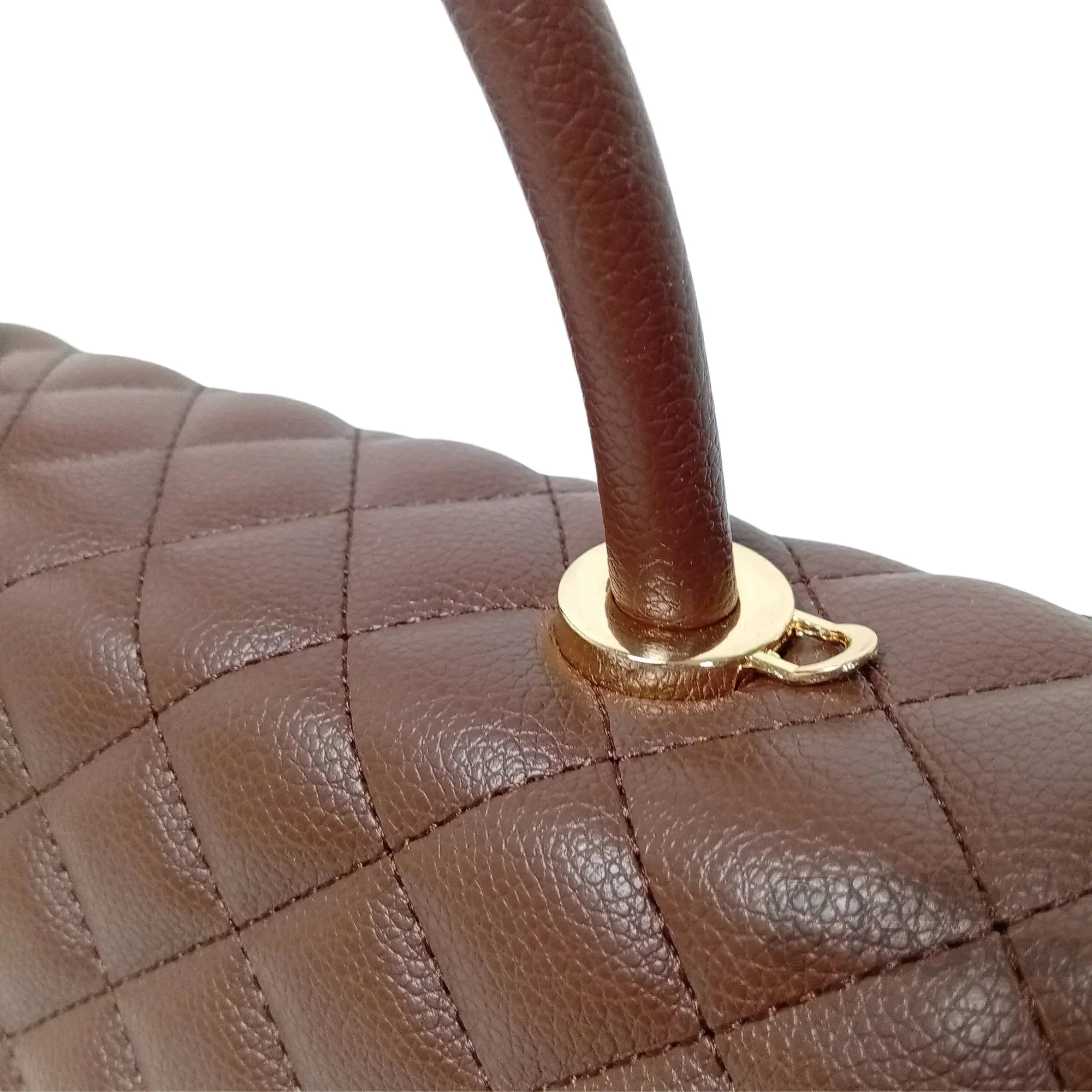 Borsa In Pelle PU Chiusura Quadrifoglio Metallo Oro Interno Microfibra Antistrappo