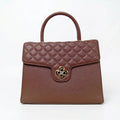 Borsa In Pelle PU Chiusura Quadrifoglio Metallo Oro Interno Microfibra Antistrappo