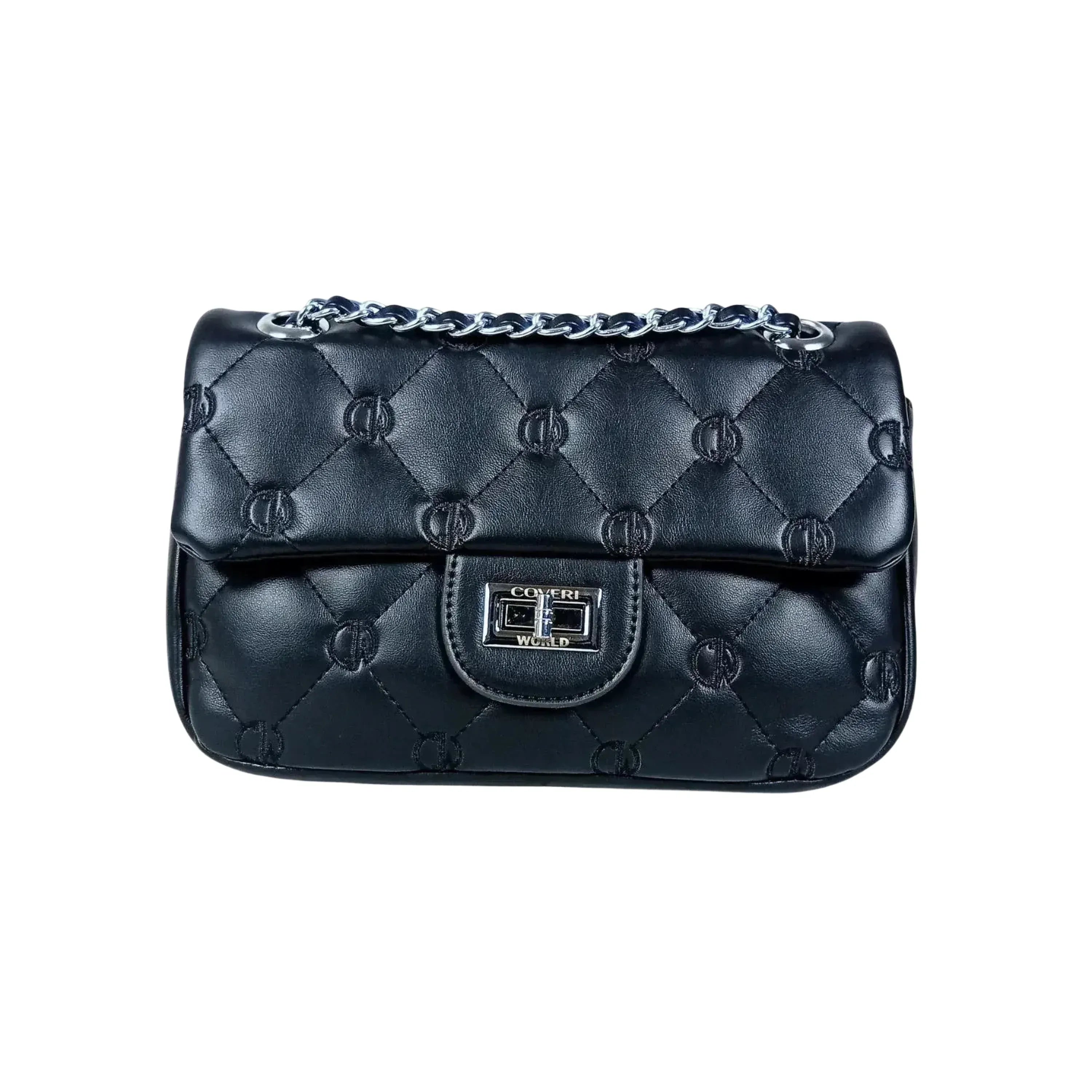 Borsa In Pelle PU Con Tracolla A Catena Argento, Versatile Per Quotidiano E Occasioni