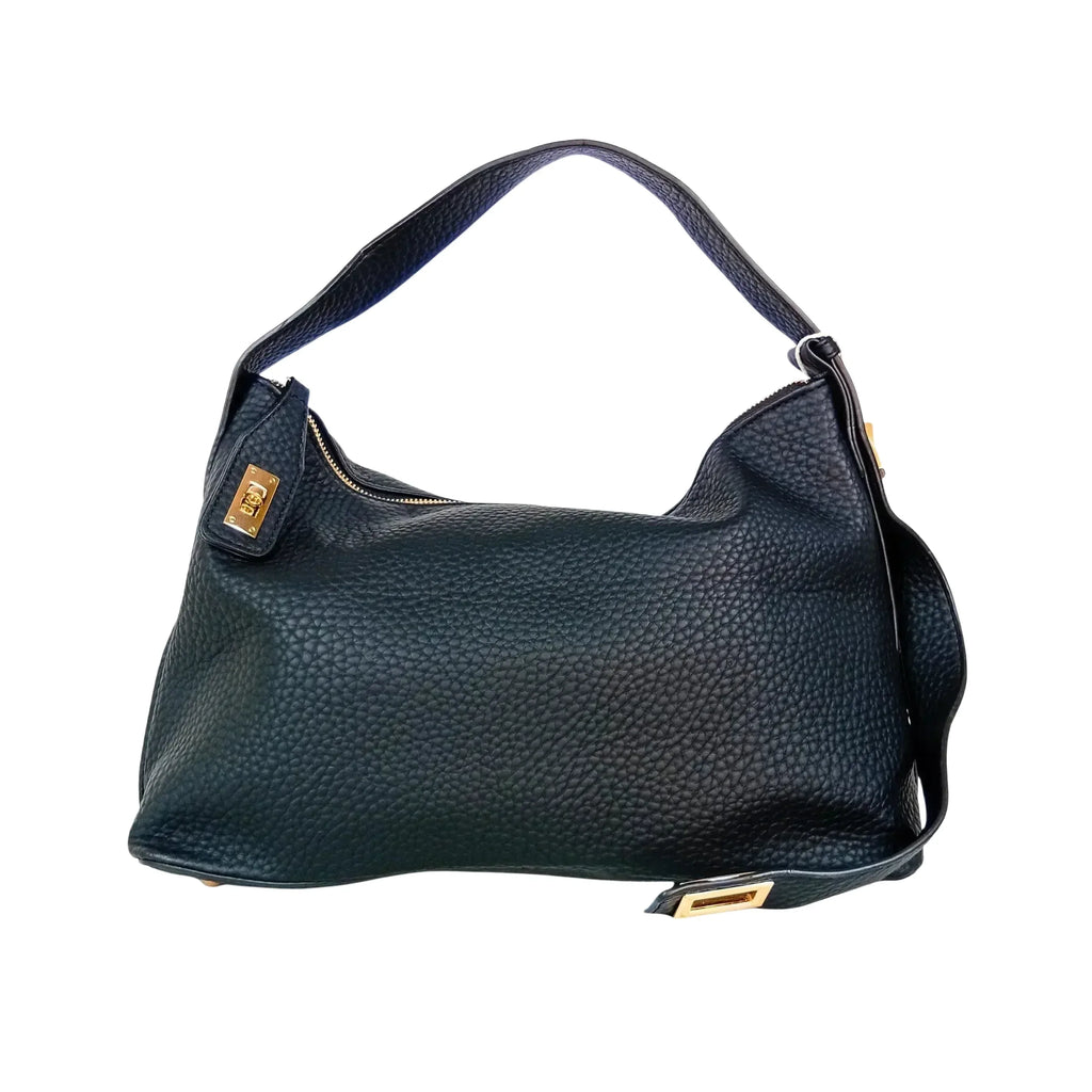 Valentini Hobo MS-4045 Borsa In Pelle PU Con Finiture Dorate E Fodera Microfibra Antistrappo