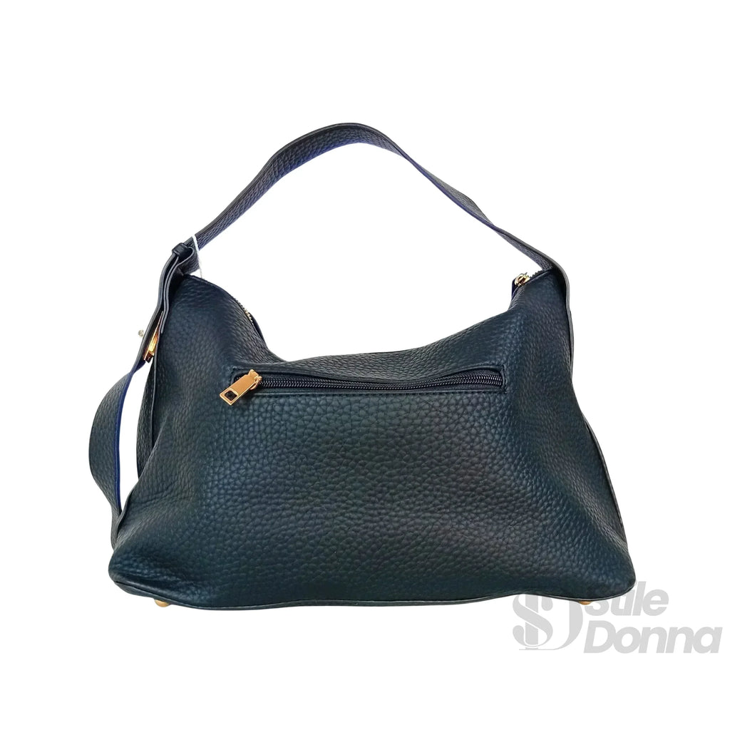 Valentini Hobo MS-4045 Borsa In Pelle PU Con Finiture Dorate E Fodera Microfibra Antistrappo