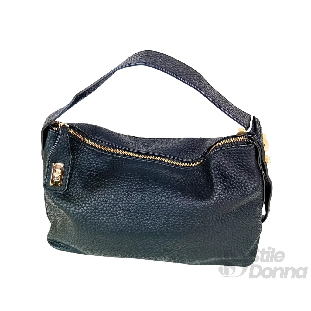 Valentini Hobo MS-4045 Borsa In Pelle PU Con Finiture Dorate E Fodera Microfibra Antistrappo