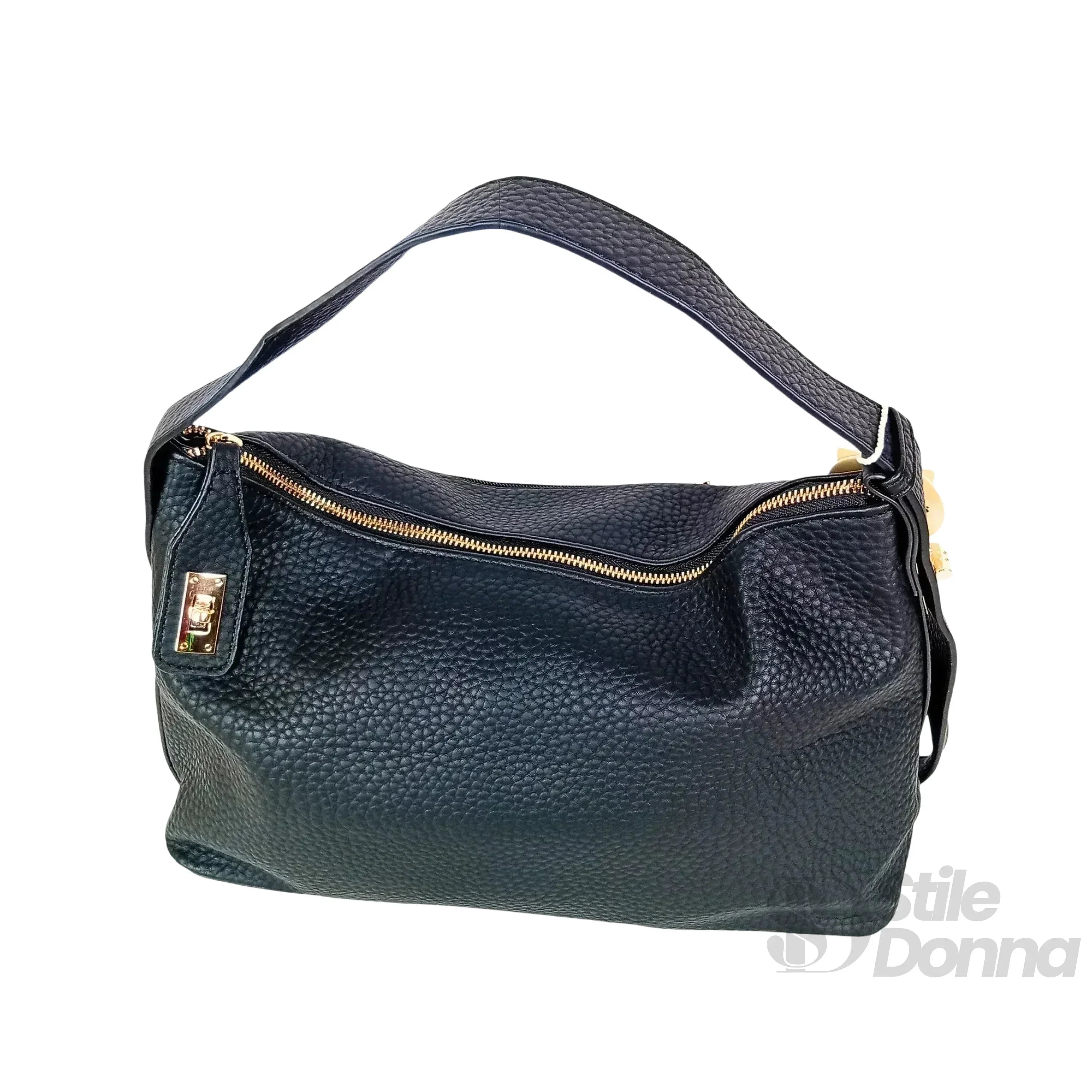 Valentini Hobo MS-4045 Borsa In Pelle PU Con Finiture Dorate E Fodera Microfibra Antistrappo