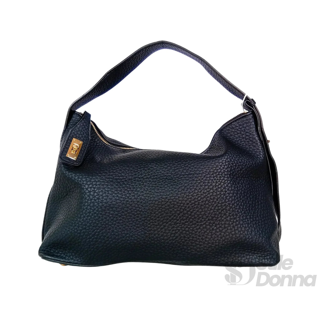 Valentini Hobo MS-4045 Borsa In Pelle PU Con Finiture Dorate E Fodera Microfibra Antistrappo