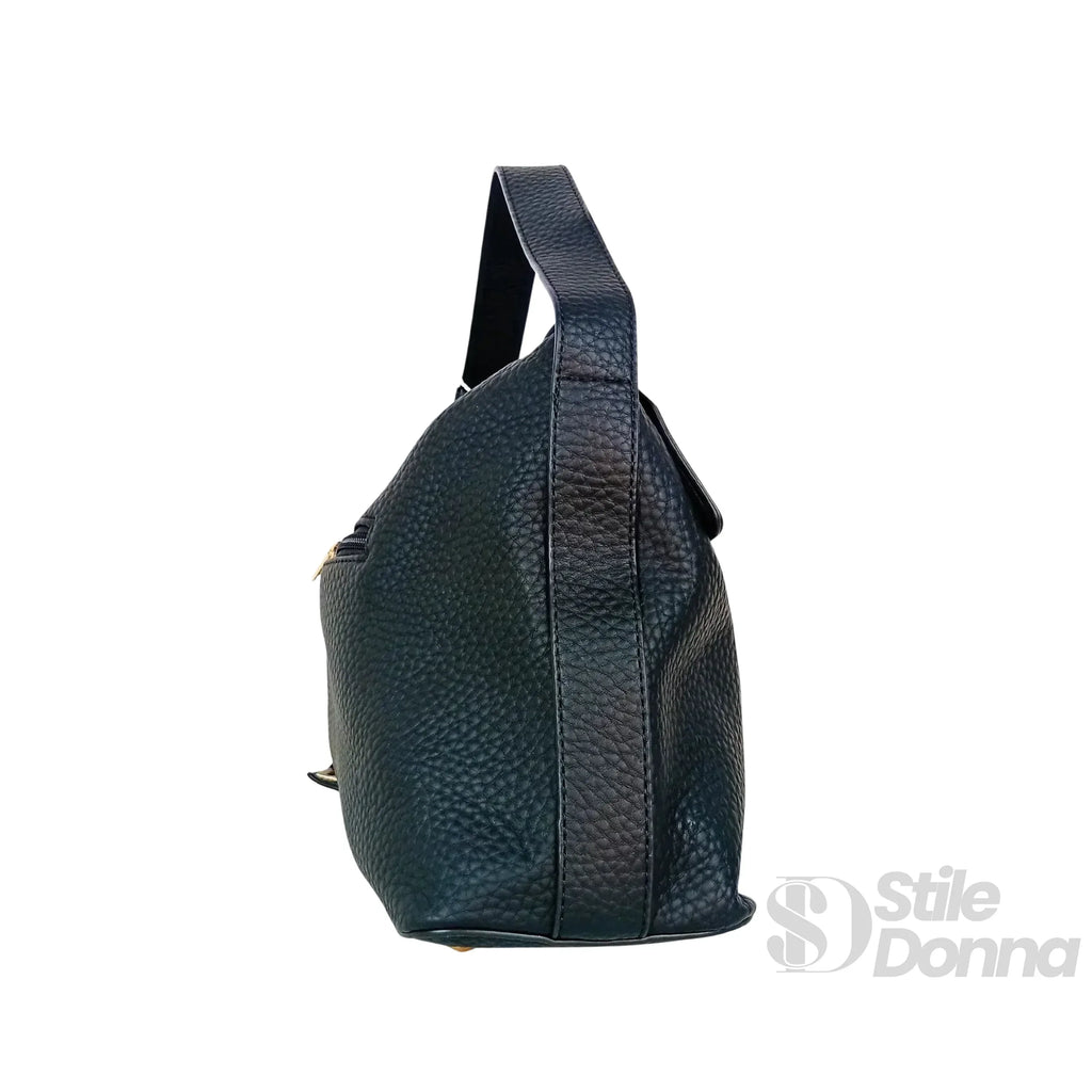 Valentini Hobo MS-4045 Borsa In Pelle PU Con Finiture Dorate E Fodera Microfibra Antistrappo