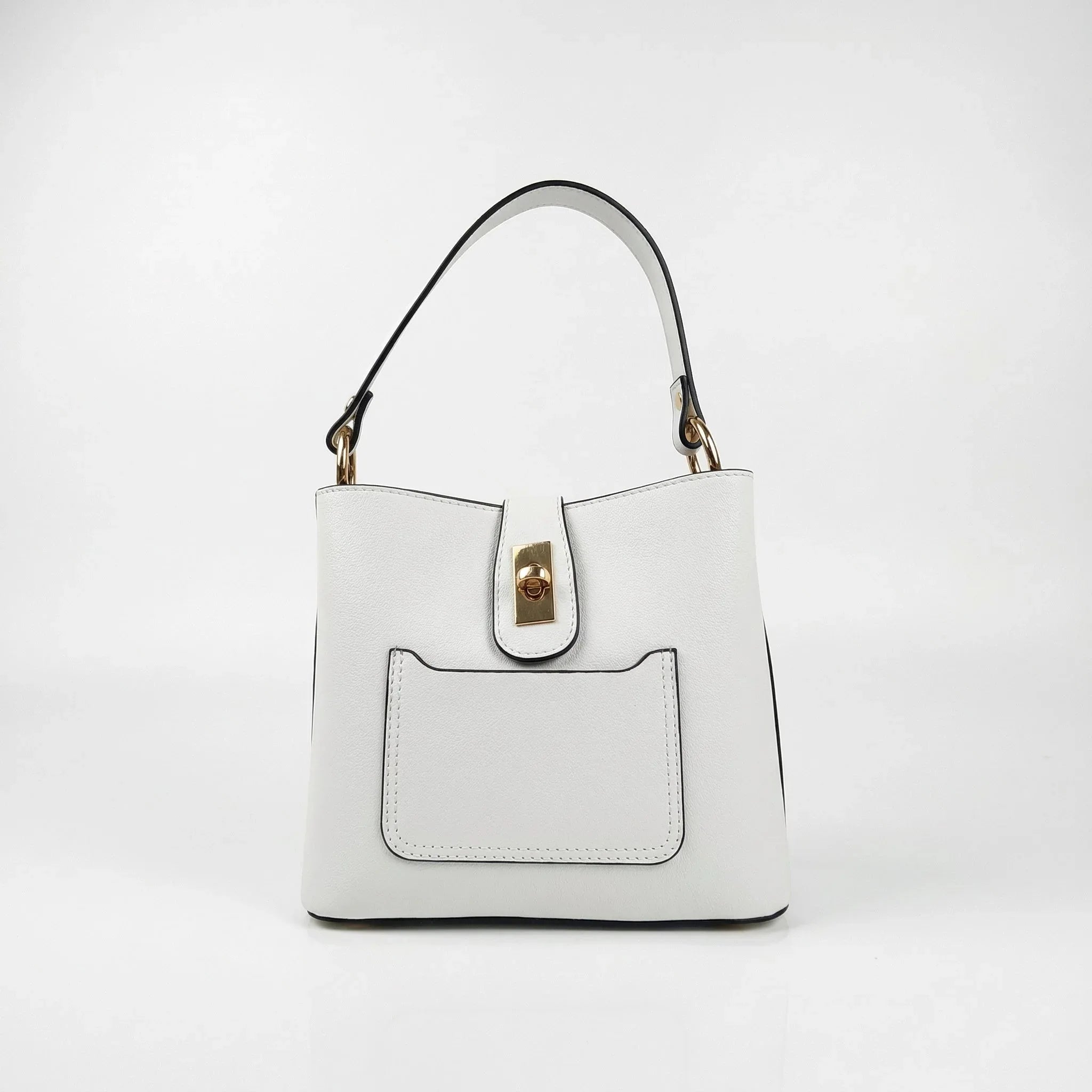 The Stile Aura Borsa In Vera Pelle Modello Aura Con Finiture Dorate Prodotta In Italia