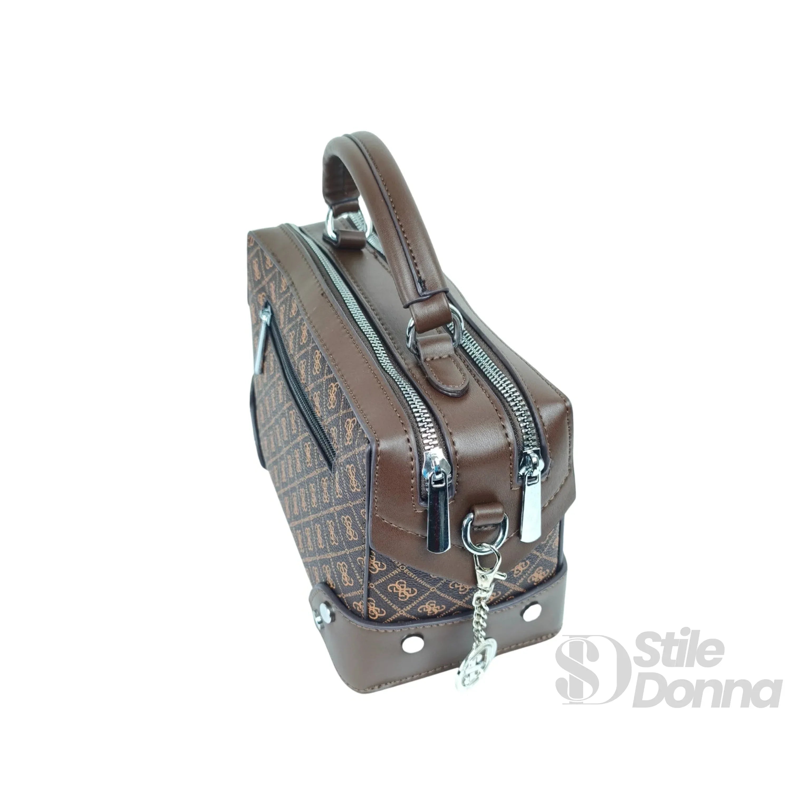Mini Doctor Bag In Pelle Microfibra Con Monogramma, Borsa Dalla Silhouette Classica E Pratica