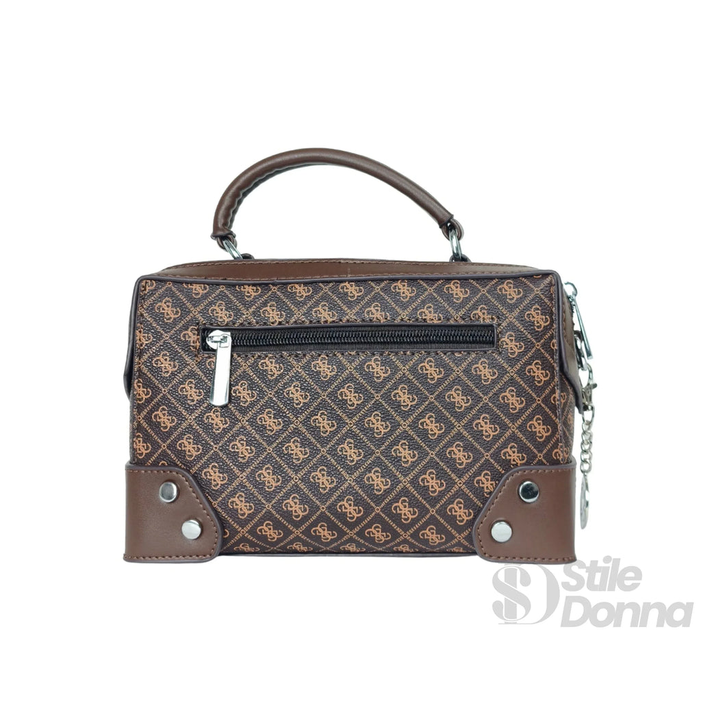 Mini Doctor Bag In Pelle Microfibra Con Monogramma, Borsa Dalla Silhouette Classica E Pratica