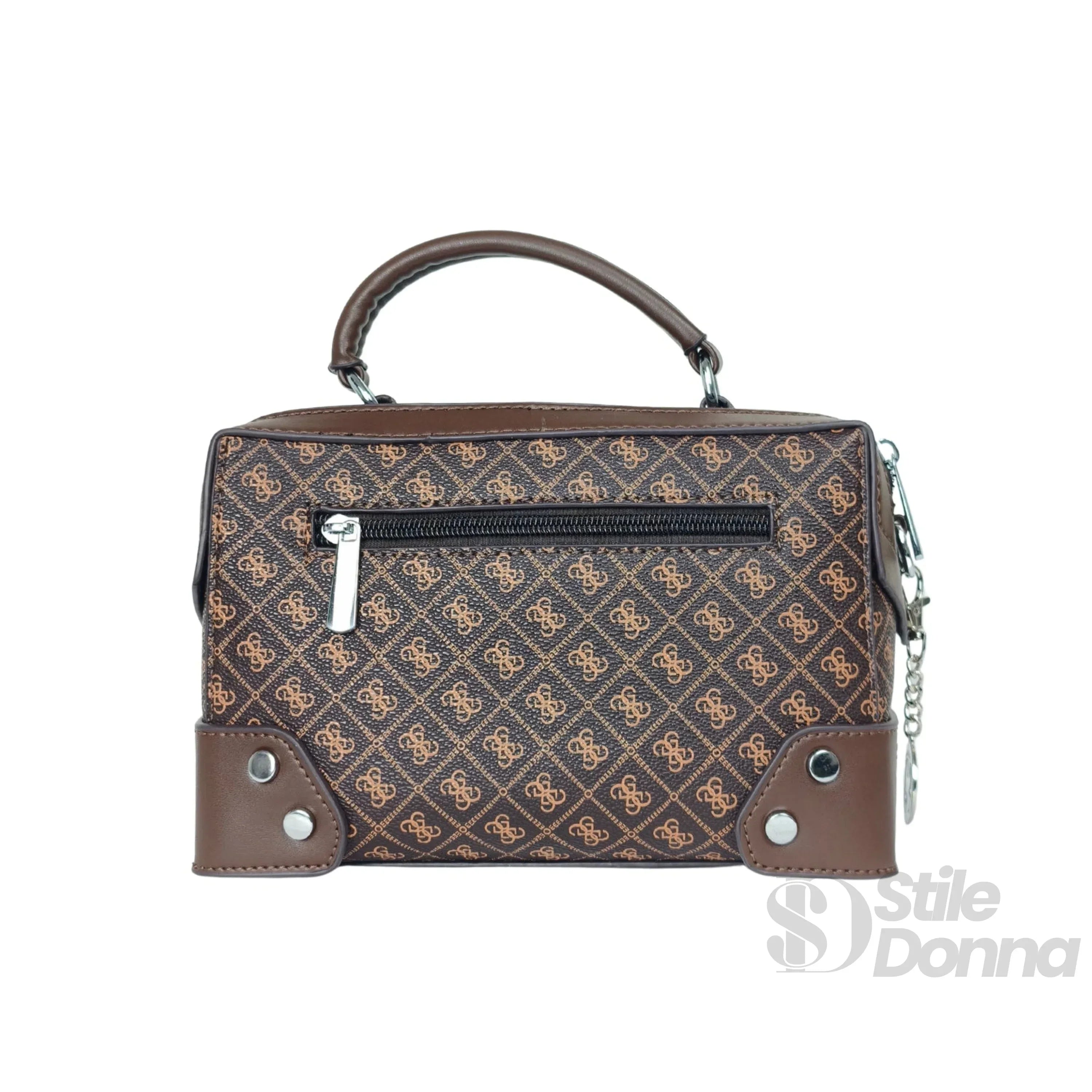 Mini Doctor Bag In Pelle Microfibra Con Monogramma, Borsa Dalla Silhouette Classica E Pratica