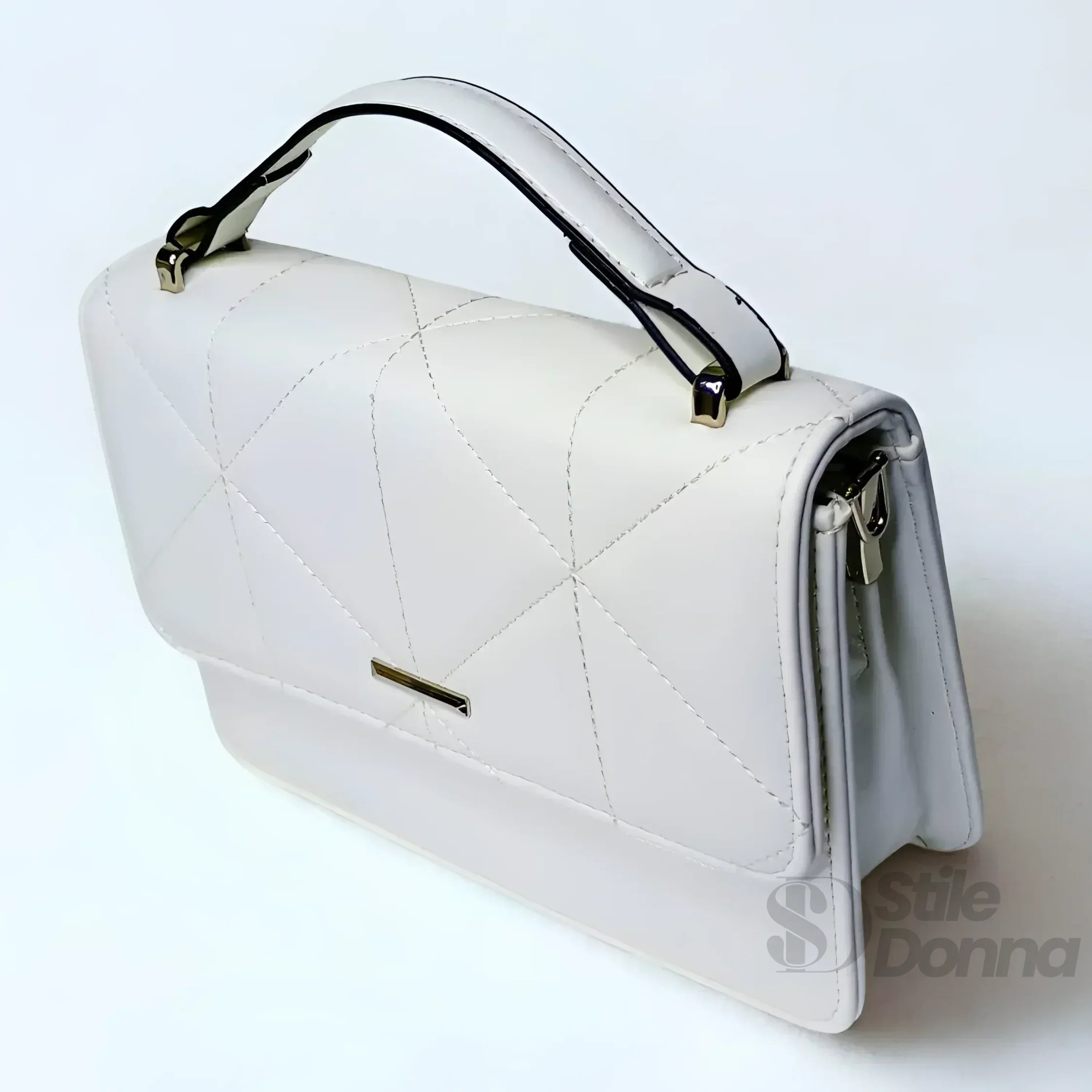 Borsa Portatile Da Donna In Pelle Bianca Elegante E Pratica Per Stile Casual E Formale