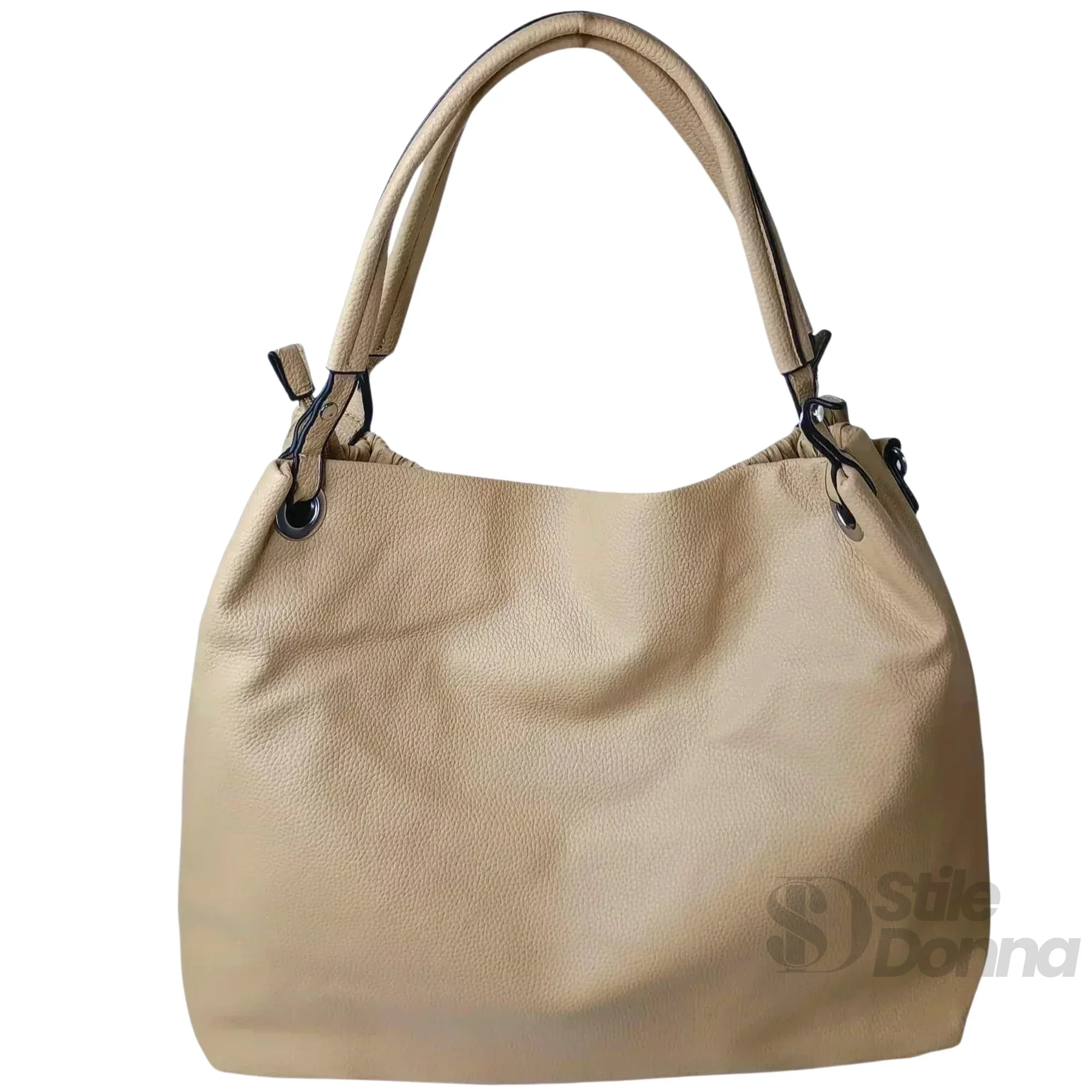 MS Shopper Borsa da Donna in Ecopelle MS-0087 Ampia Con Fodera in Tessuto Per Documenti e Laptop