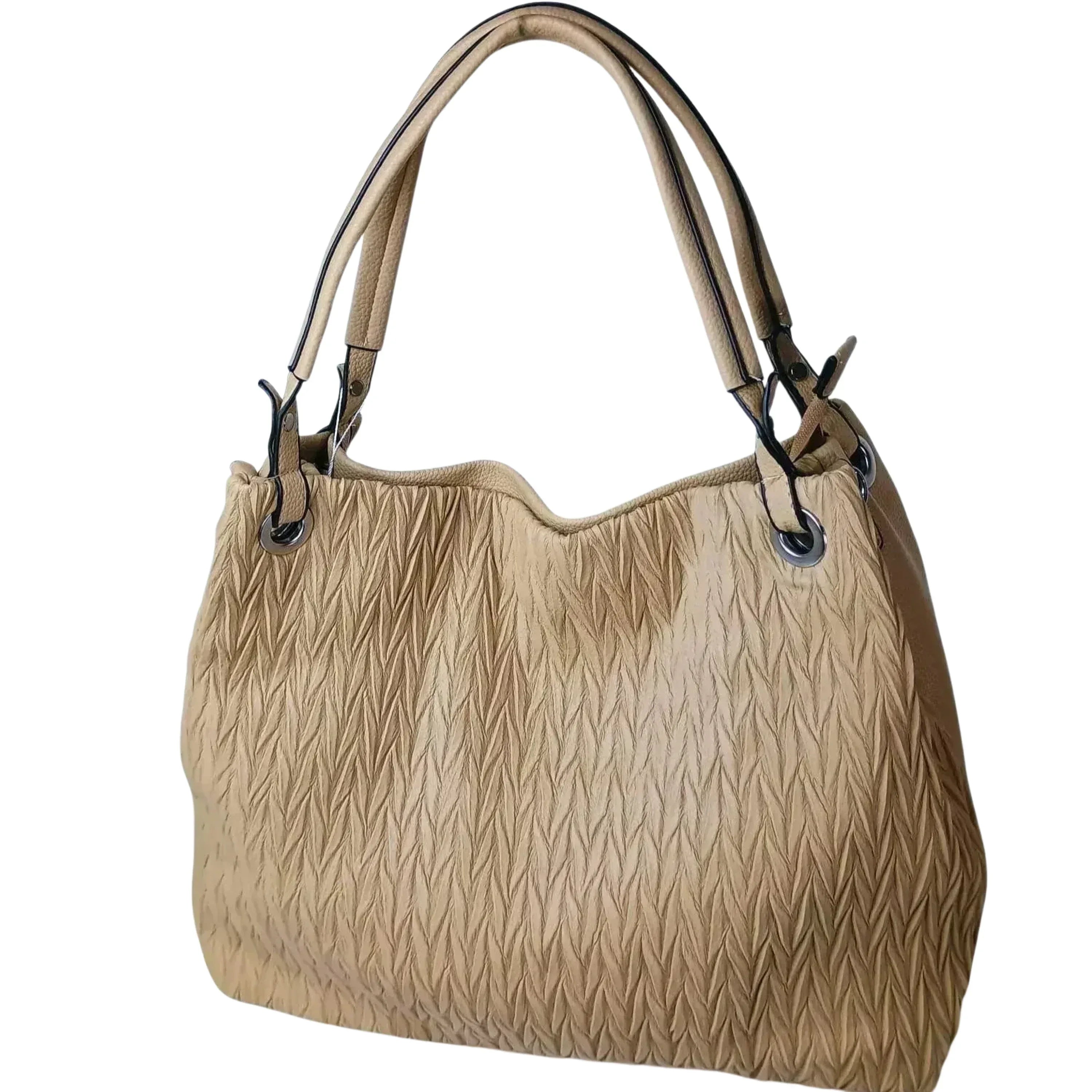 MS Shopper Borsa da Donna in Ecopelle MS-0087 Ampia Con Fodera in Tessuto Per Documenti e Laptop