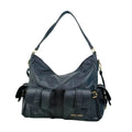 Borsa Shopper In Ecopelle Nera Con Tasche Multiple Manico In Pelle Sintetica Chiusura Cerniera Bottone Magnetico
