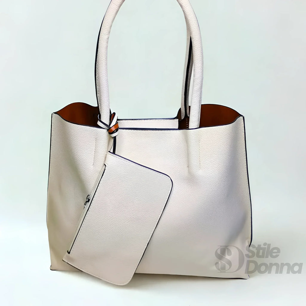 Borsa Tote In Ecopelle Sintetica Con Tracolla Inclusa Chiusura Magnetica Per Il Giorno Pratico Quotidiano