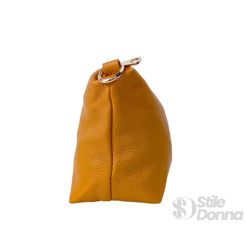 Valentini SIBI Borsa Tote In Pelle PU Giallo Senape Finiture Dorate Chiusura Magnetica Interno PU