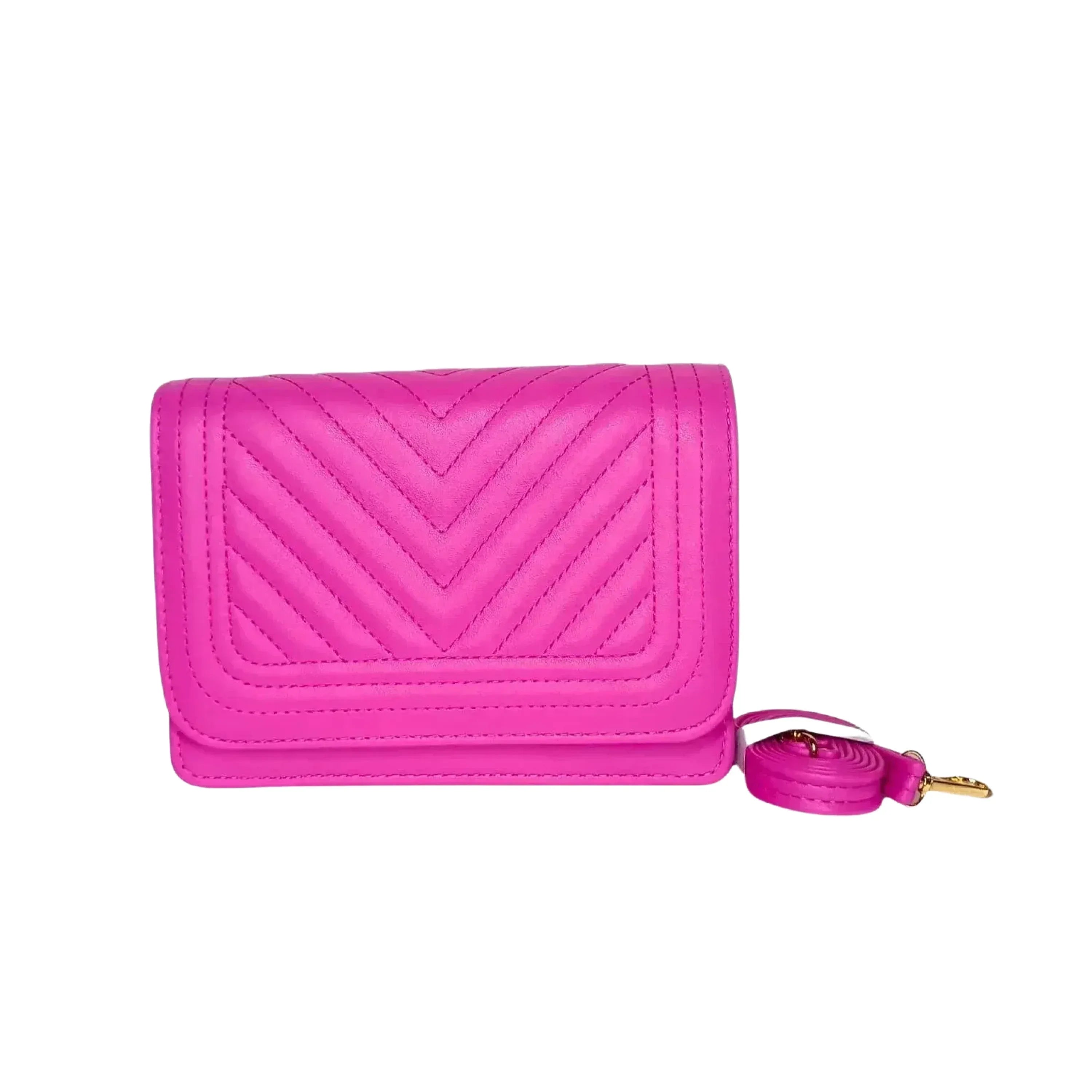 Borsa Trapuntata Rosa Da Donna Con Design A Triangoli E Tracolla Staccabile In Pelle PU Di Alta Qualità