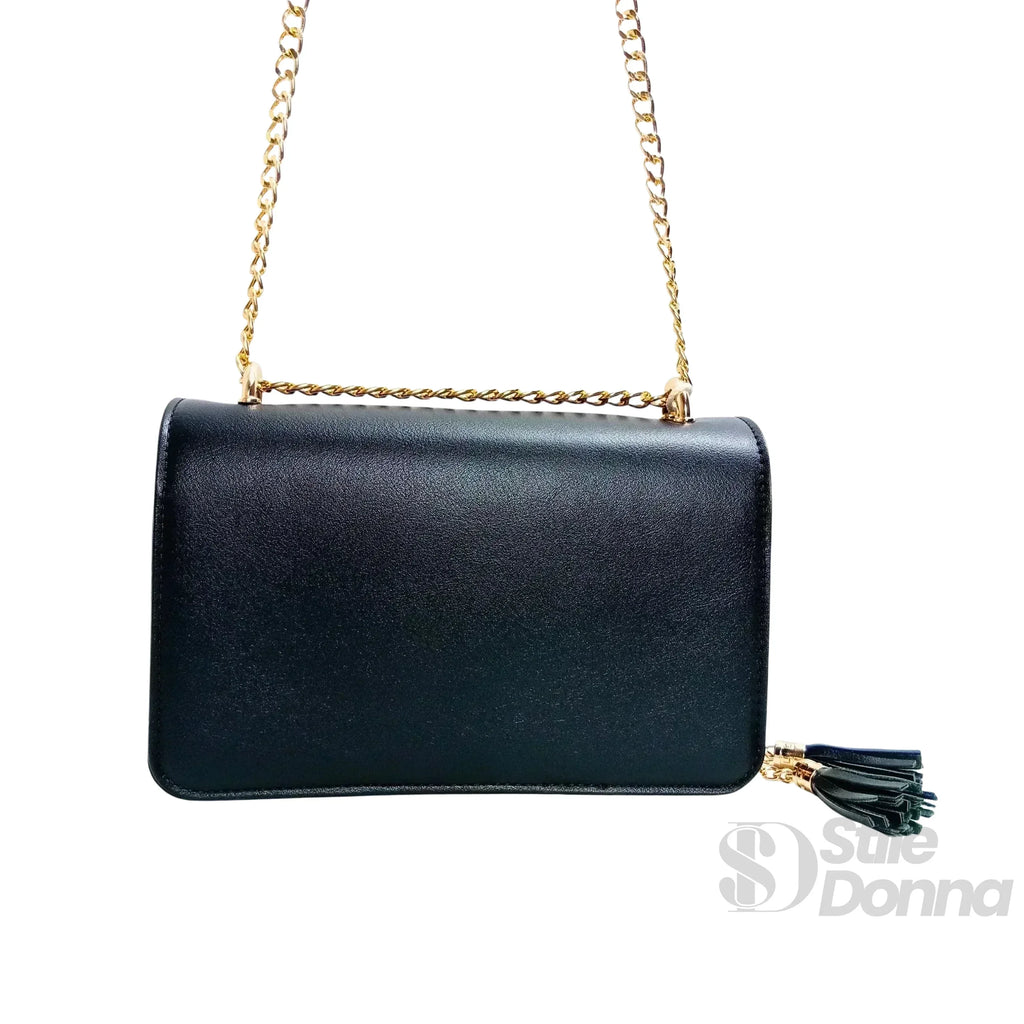 Vallo Borsa A Tracolla In Ecopelle Con Finiture Dorate E Interno In Microfibra Antistrappo