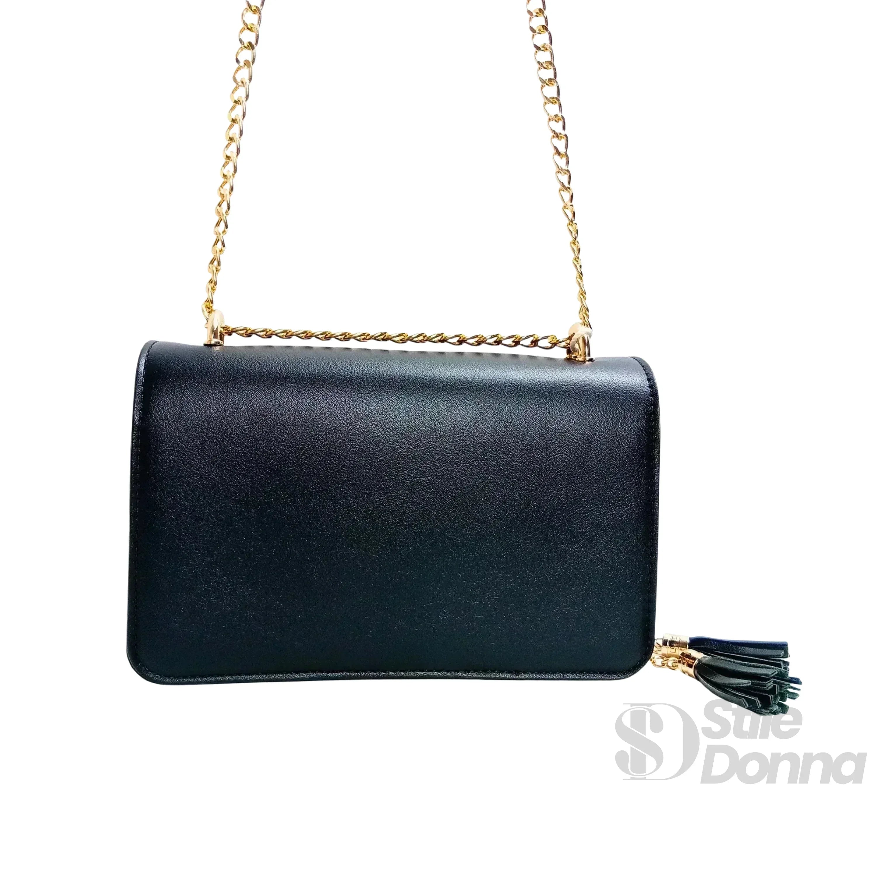Vallo Borsa A Tracolla In Ecopelle Con Finiture Dorate E Interno In Microfibra Antistrappo