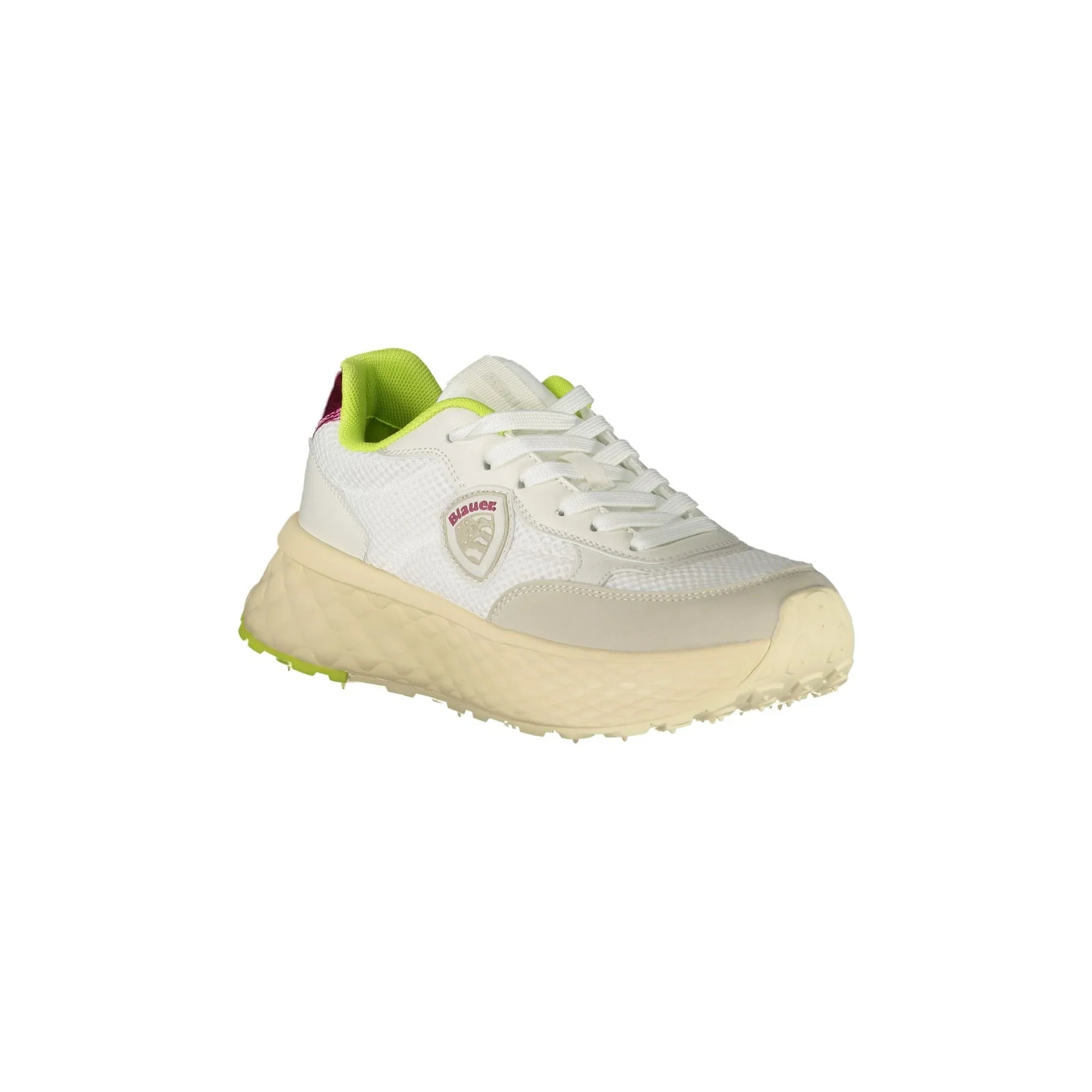 BLAUER Sneakers Donna Bianche con Lacci e Dettagli Verde/Fuxia