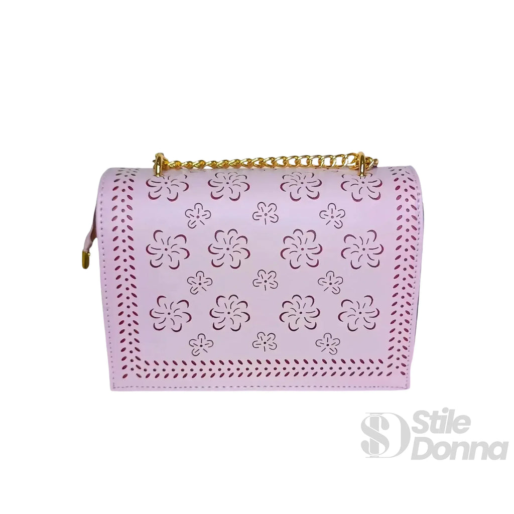 Borsa A Tracolla Viola Con Catena Dorata In Pelle PU Di Alta Qualità Con Tracolla Regolabile