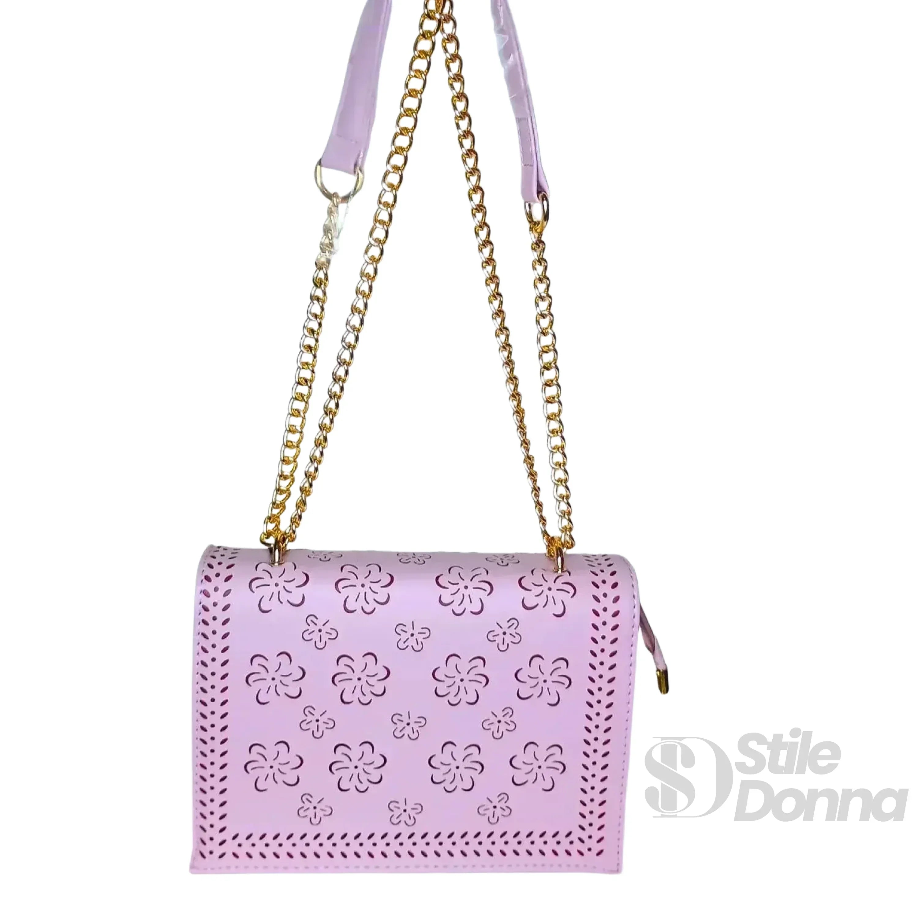 Borsa A Tracolla Viola Con Catena Dorata In Pelle PU Di Alta Qualità Con Tracolla Regolabile