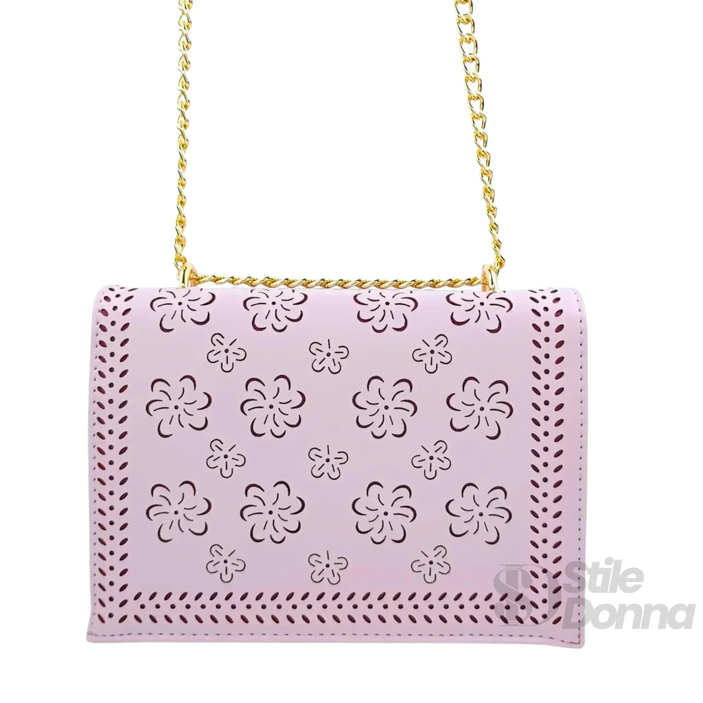 Borsa A Tracolla Viola Con Catena Dorata In Pelle PU Di Alta Qualità Con Tracolla Regolabile
