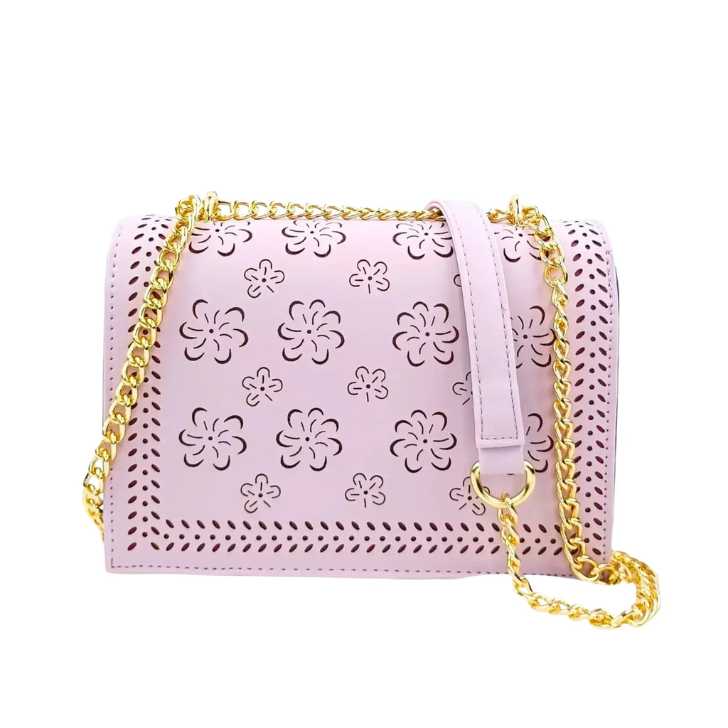 Borsa A Tracolla Viola Con Catena Dorata In Pelle PU Di Alta Qualità Con Tracolla Regolabile