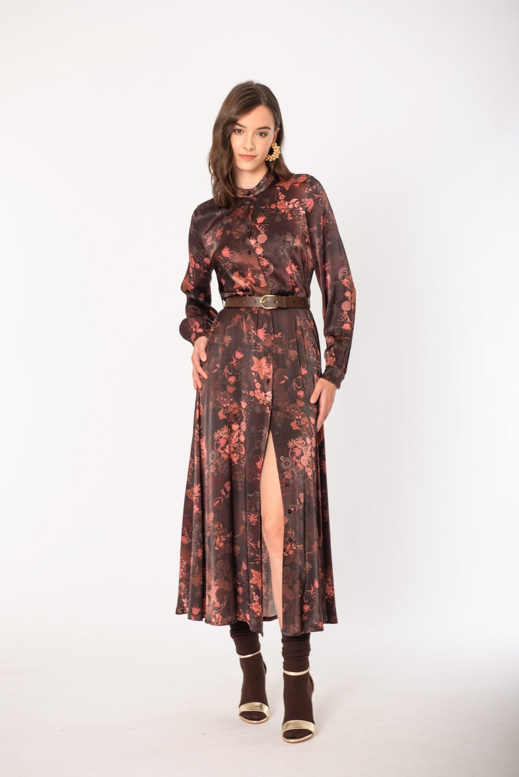 Abito chemisier fantasia sfumata con cintura elegante No-nà per un look unico