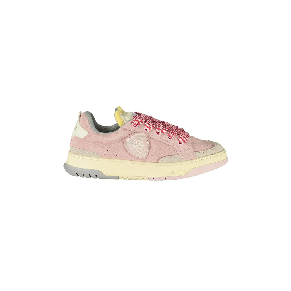 BLAUER Sneakers Donna Rosa con Lacci e Dettagli Grigi