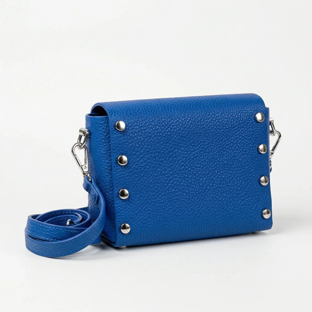 Pochette a Tracolla in Ecopelle Argento con Finiture
