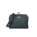 MS Pochette A Tracolla In Pelle Versatile MS-8189 Con Logo In Acciaio Dorato E Interno In Microfibra Antistrappo