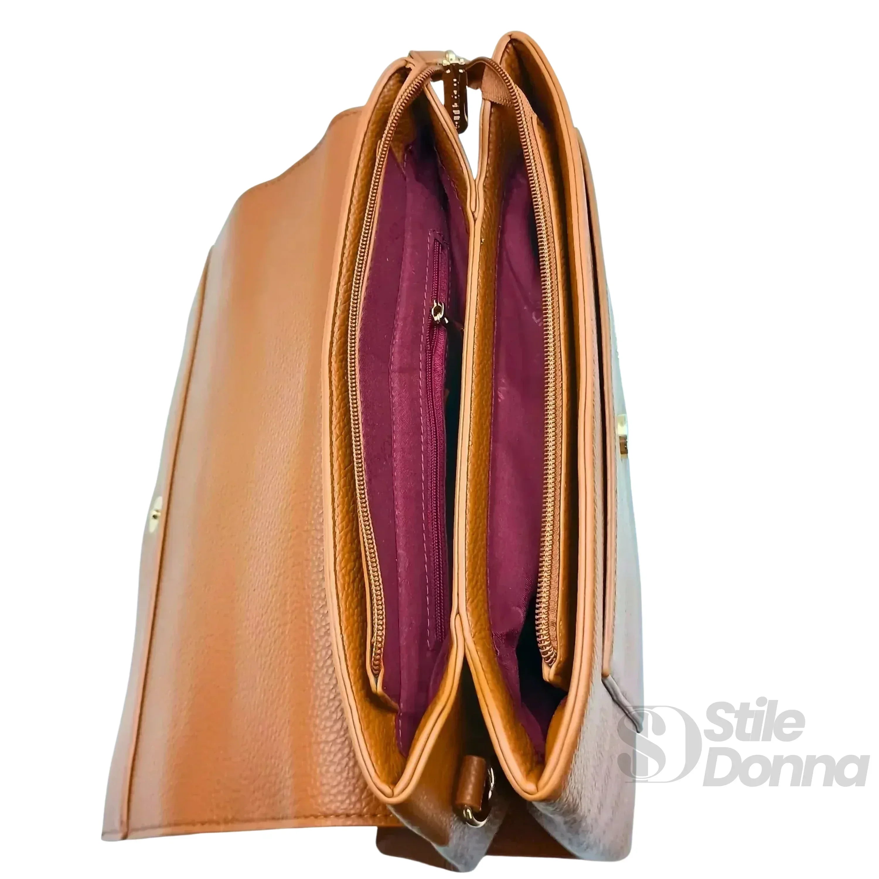MS Pochette Marrone In Pelle Finta MS-9730