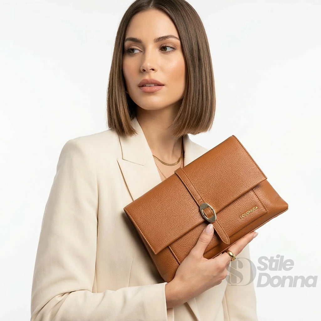 MS Pochette Marrone In Pelle Finta MS-9730